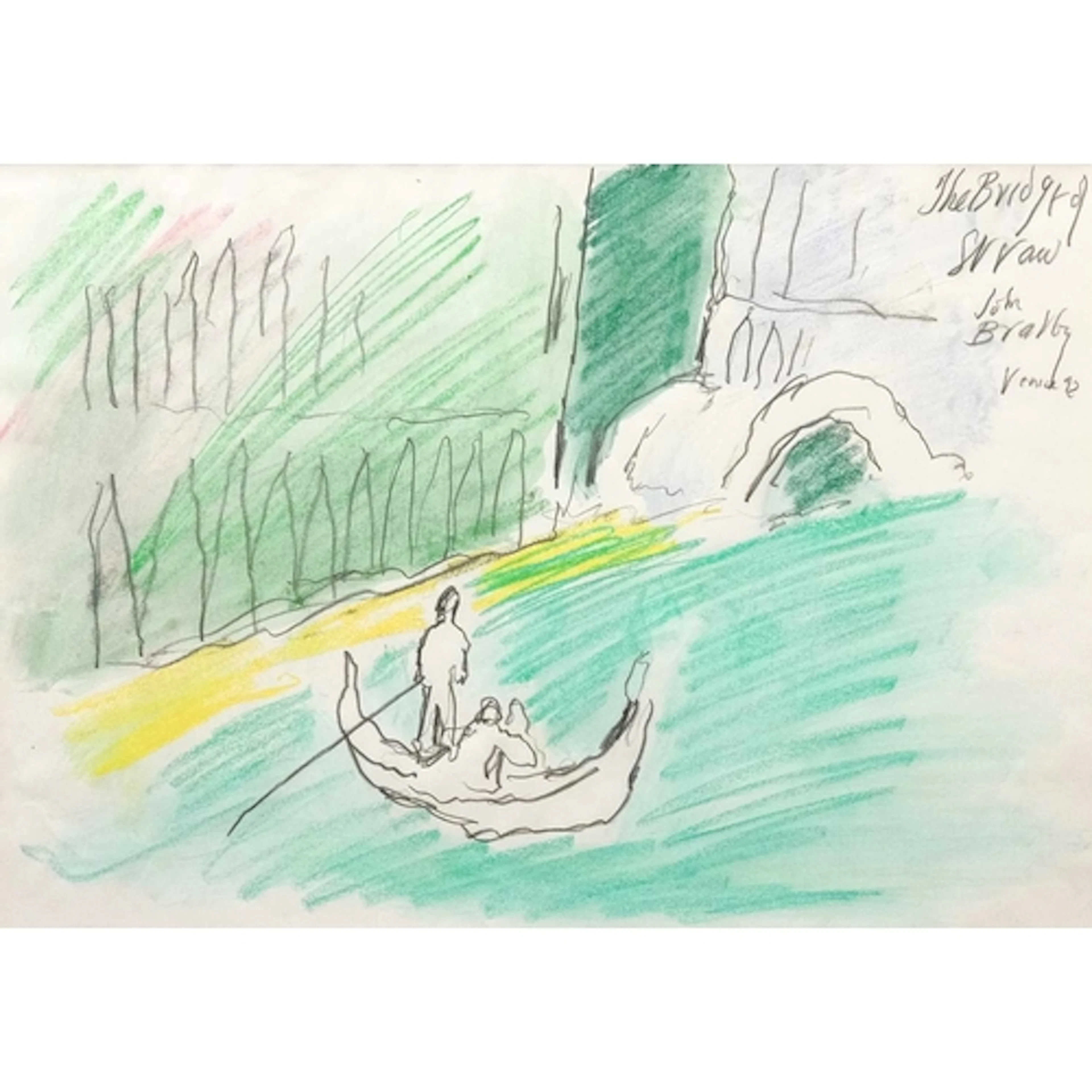 § John Randall BRATBY (1928-1992) The Bridge of St Paul, Ven...