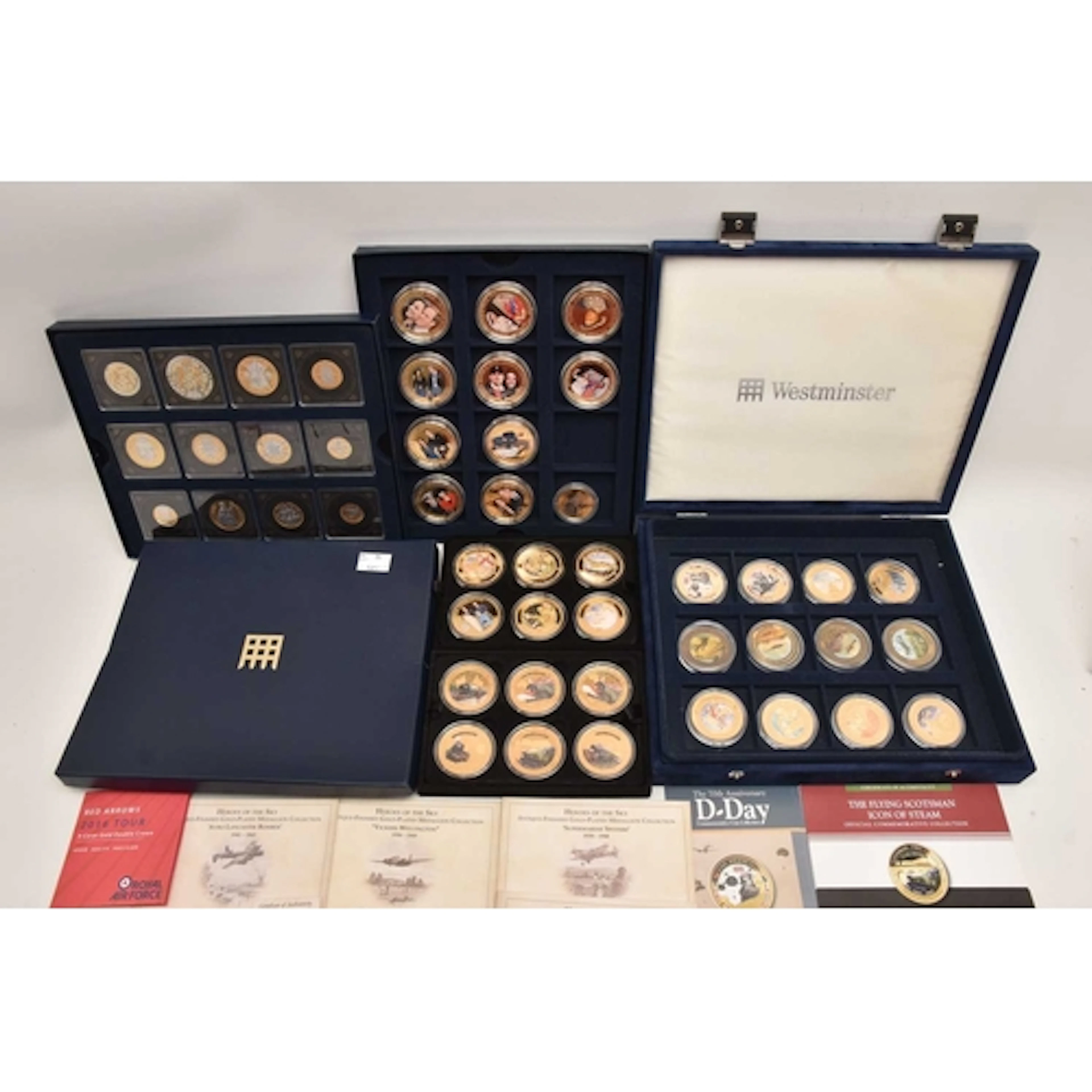 ASSORTED COINS, to include an assortment of gold plated/gold...