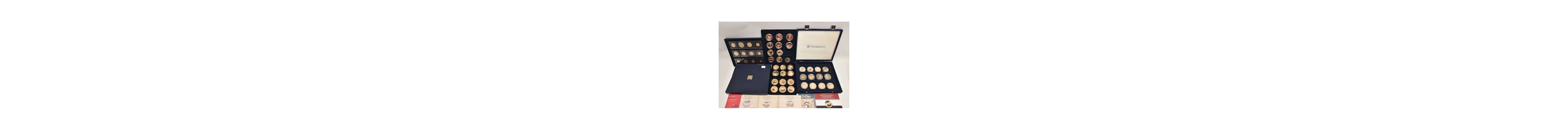 ASSORTED COINS, to include an assortment of gold plated/gold...