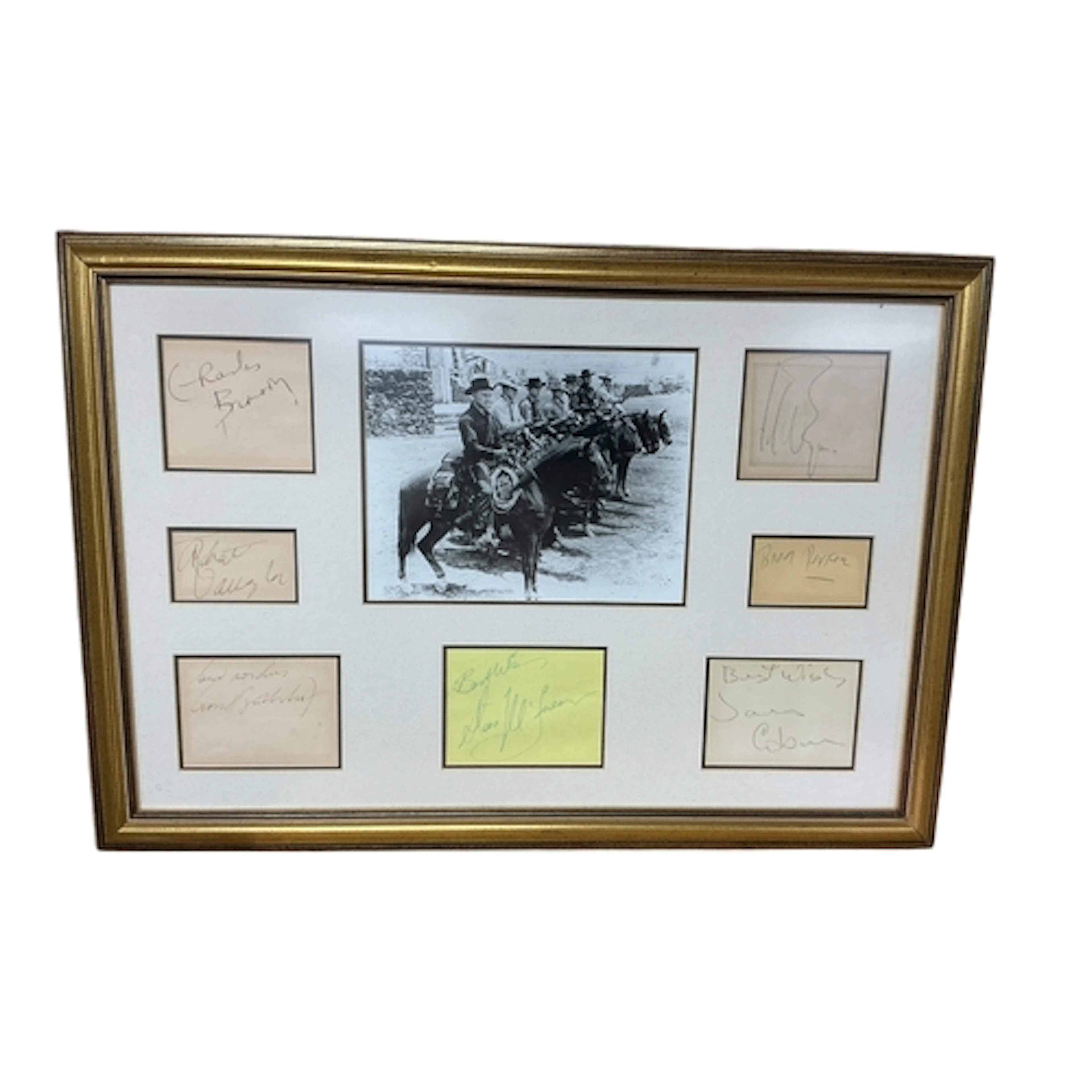 The Magnificent Seven, framed autographs of the seven leadin...