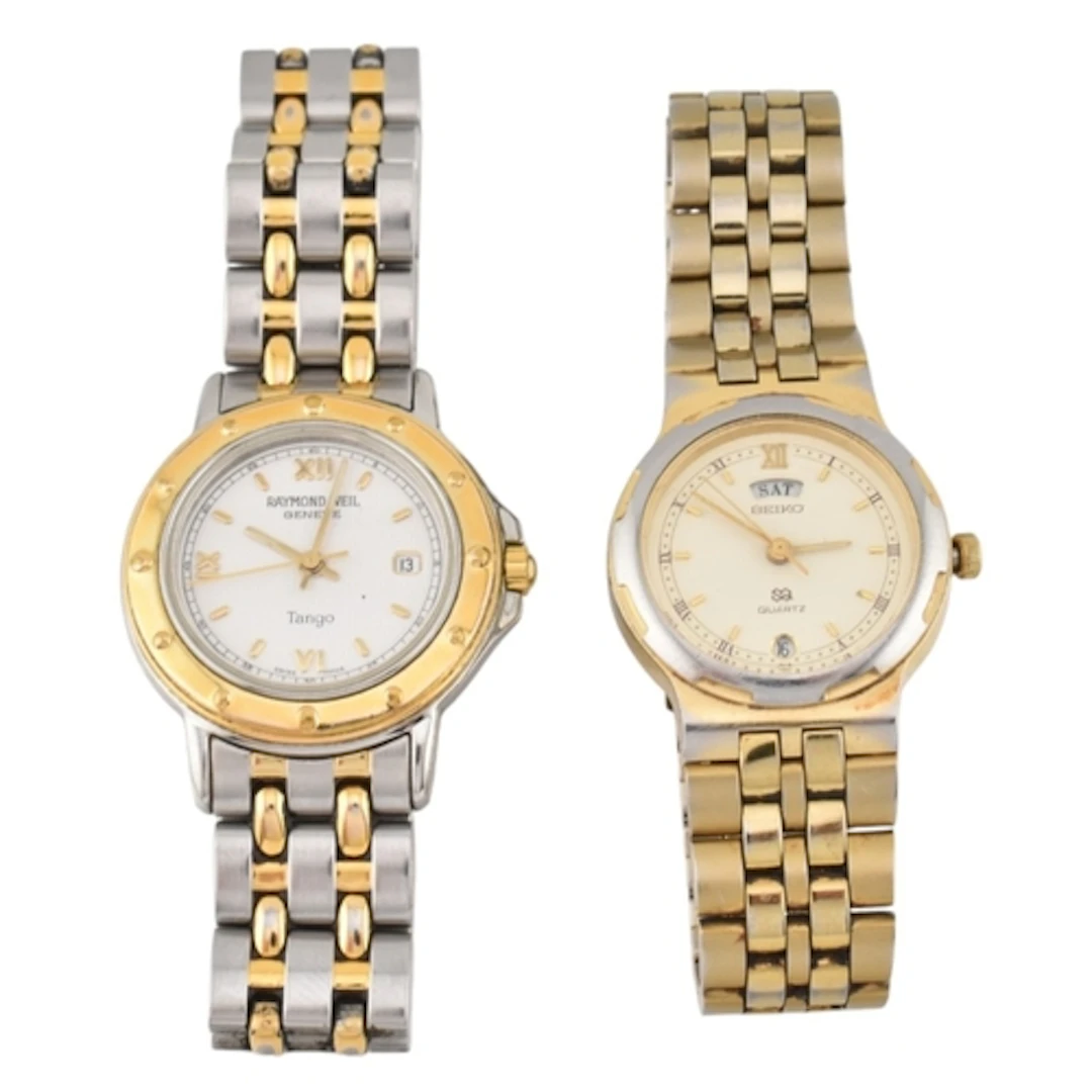 Raymond Weil, Geneve ladies Tango Two Tone watch. Quartz mov...