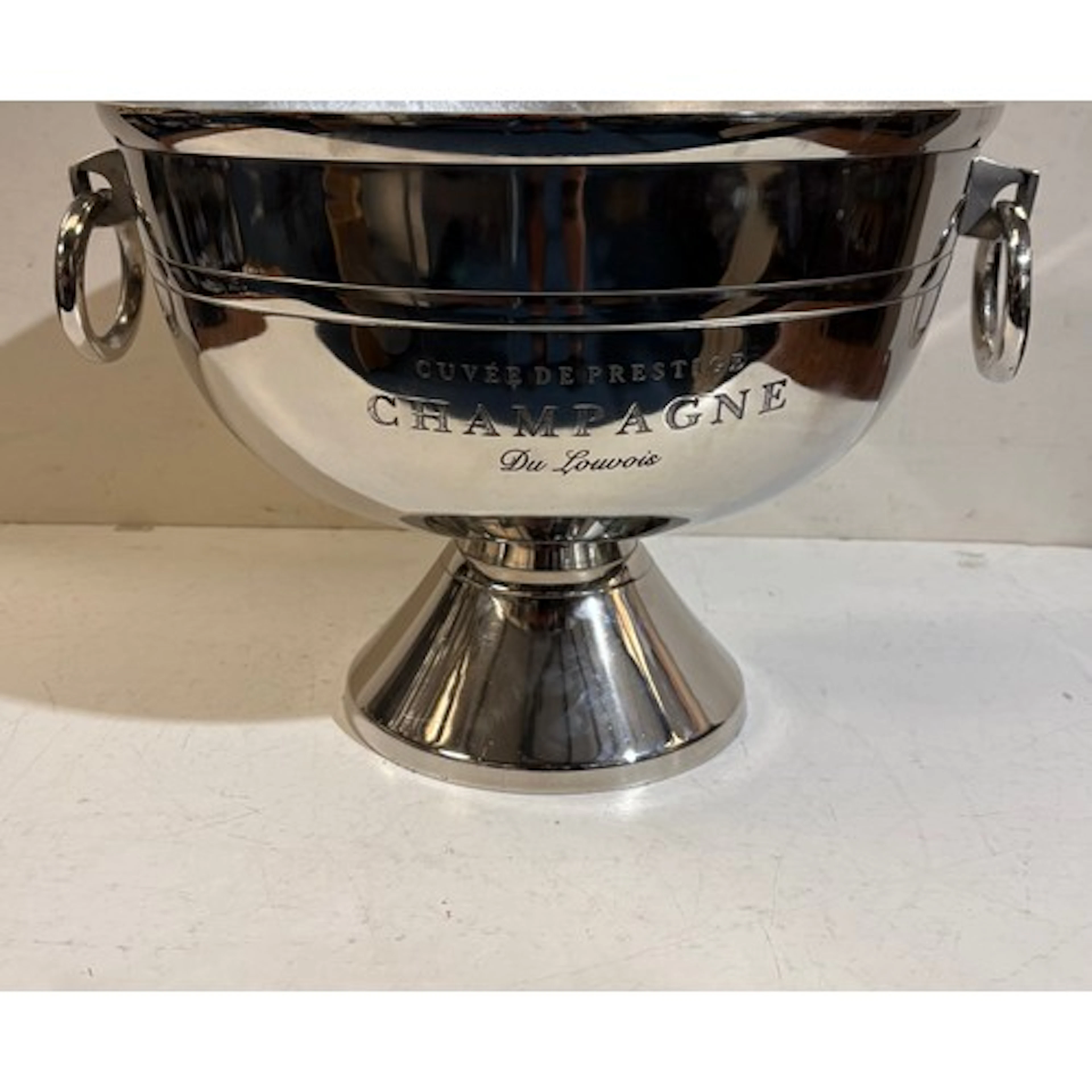 A large plated pedestal Champagne bucket, 38cm diameter