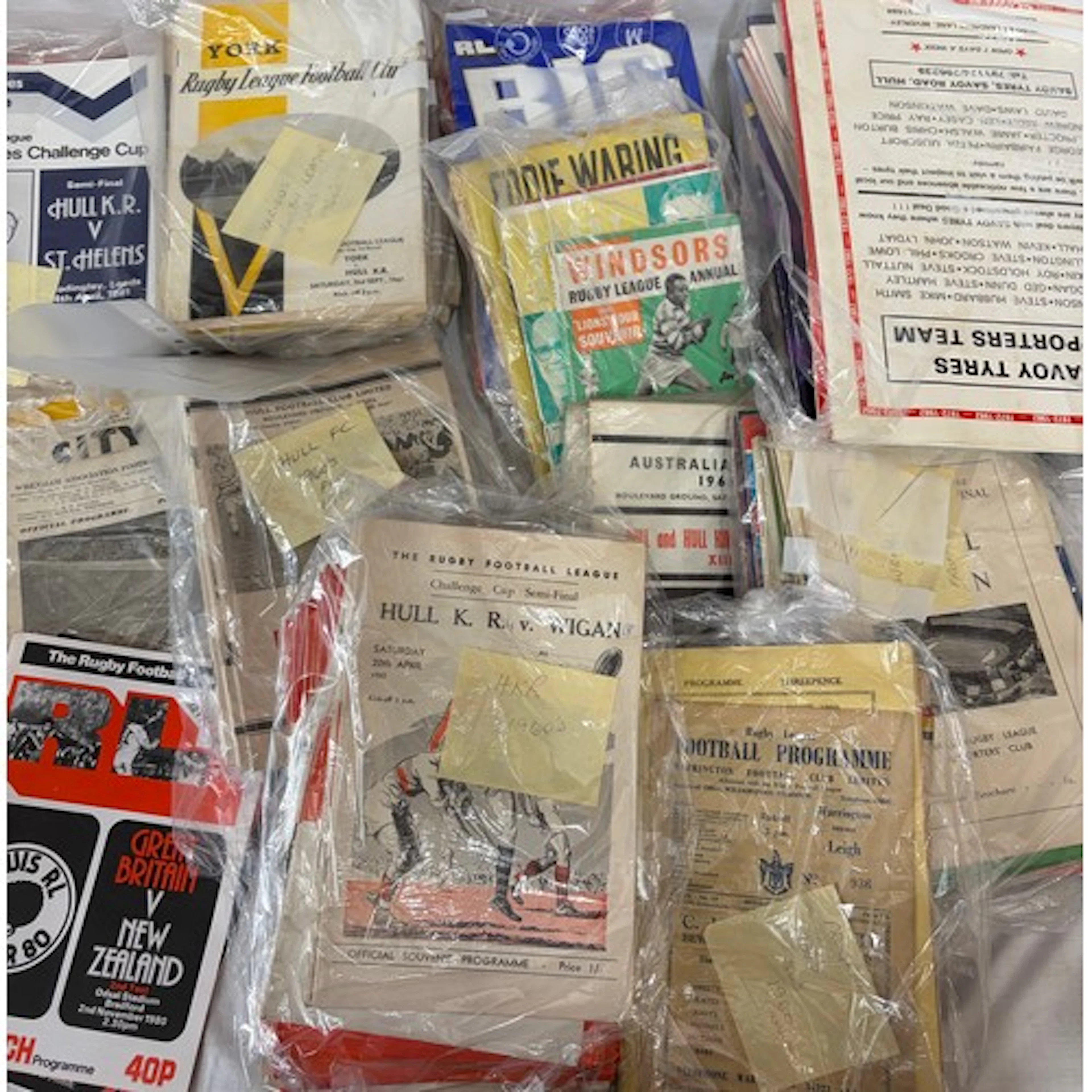 Collection of Hull Kingston Rovers Rugby League programmes m...