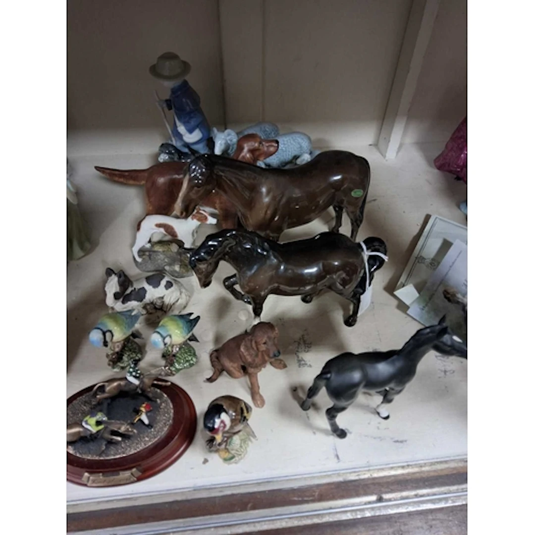 A GROUP OF ANIMAL AND BIRD FIGURES, to include Beswick Stock...