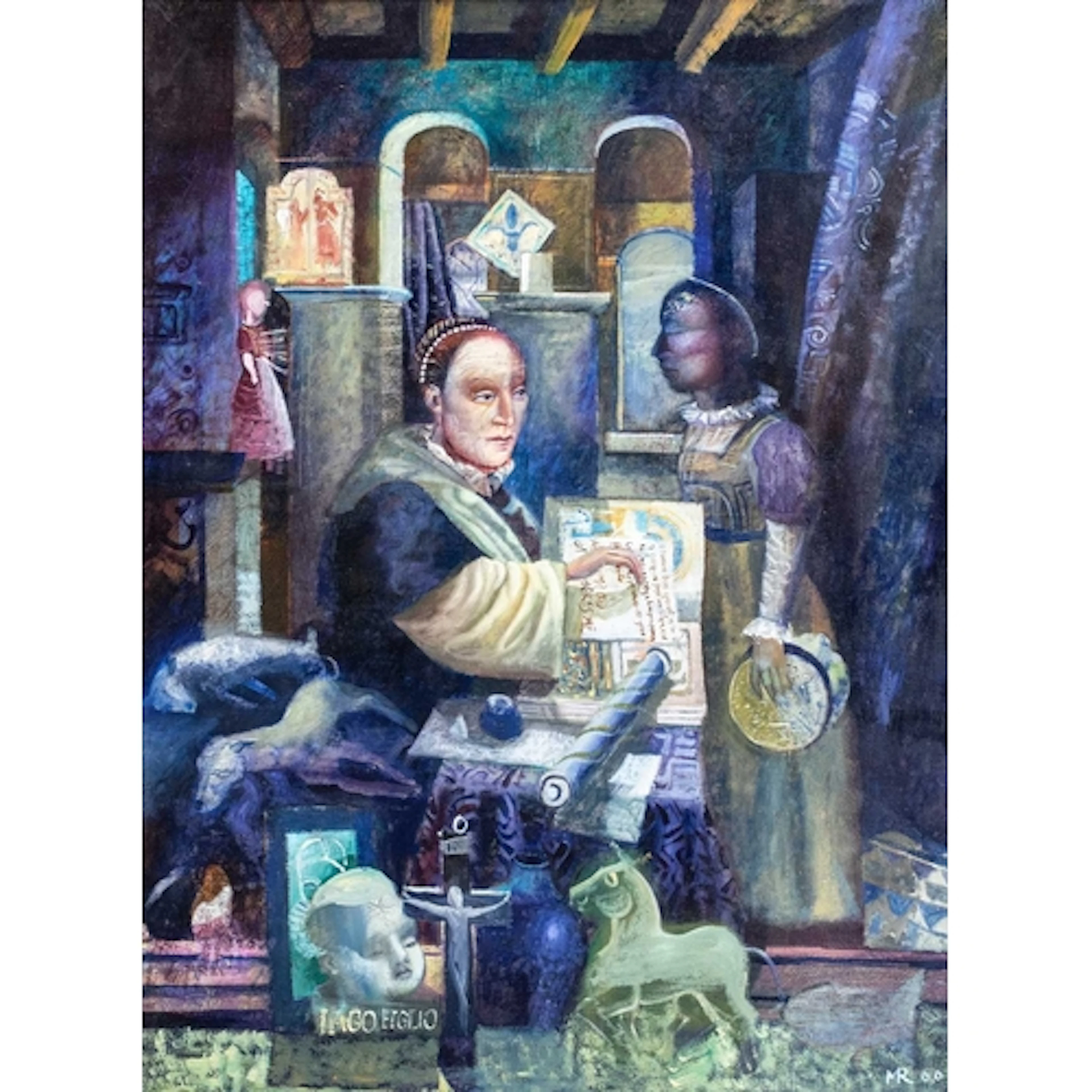 § Mick ROONEY RA (1944) Mary Queen of Scots (2000) Oil on ca...