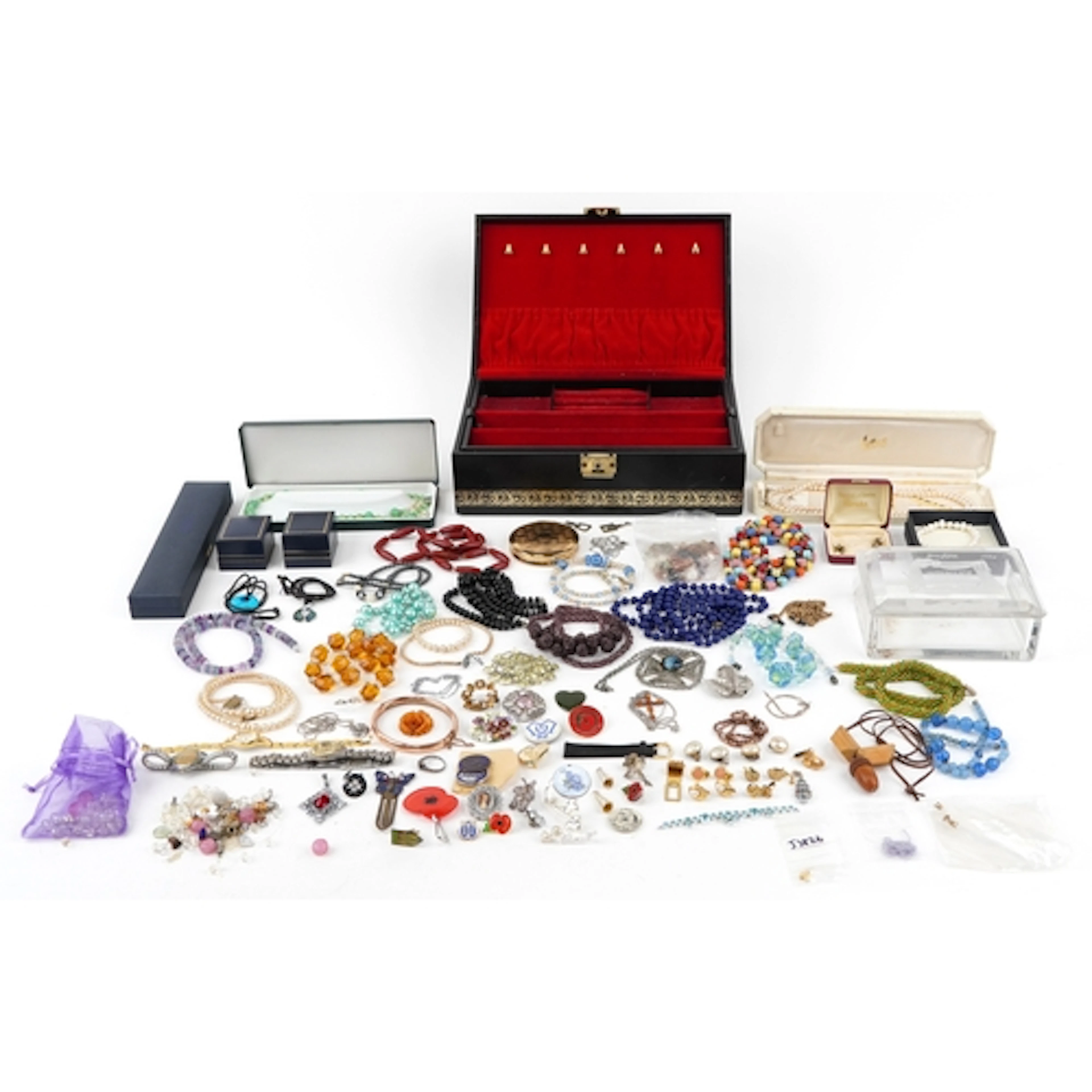 Vintage and later jewellery including Art Deco style necklac...