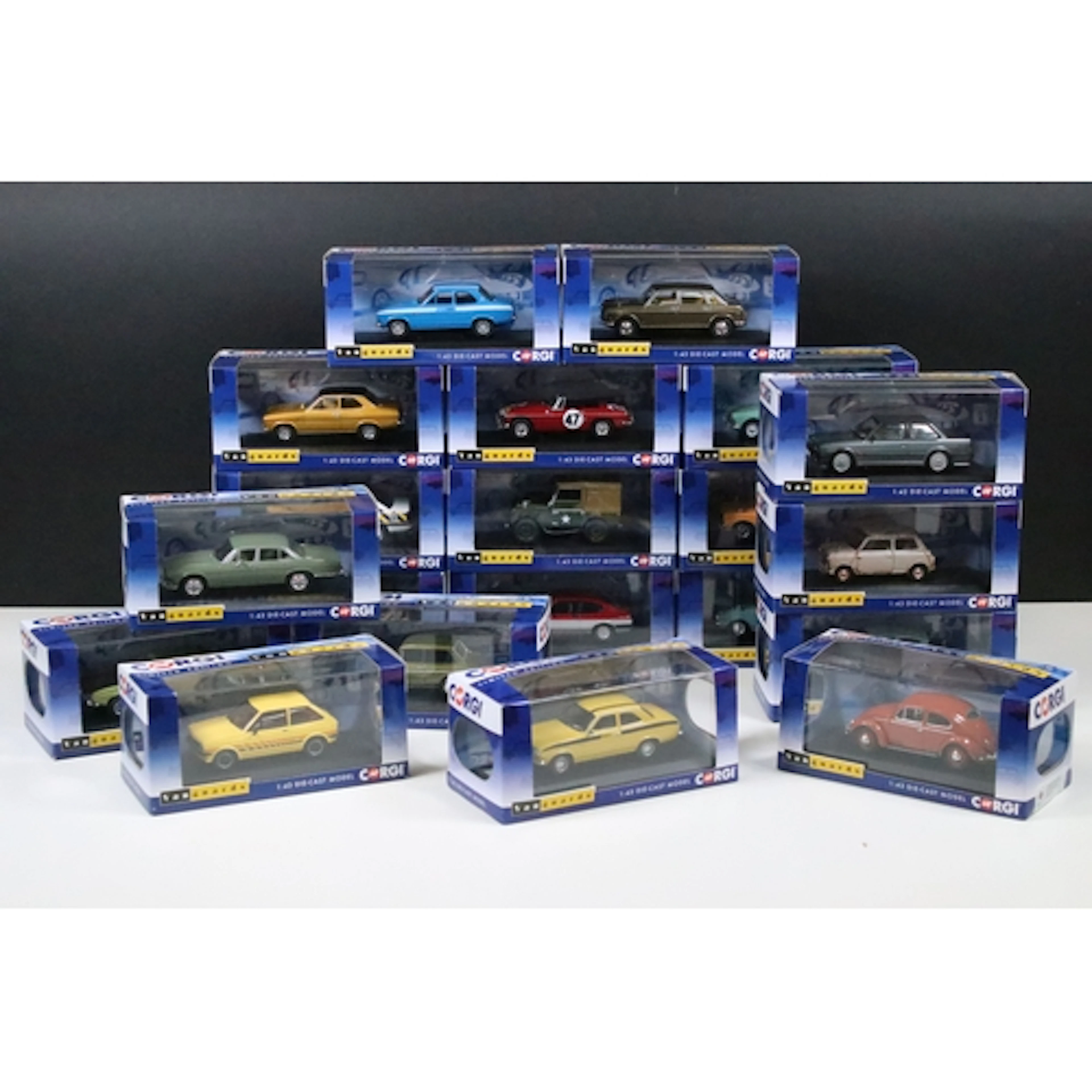 20 Boxed / cased Corgi Vanguards diecast models to include V...