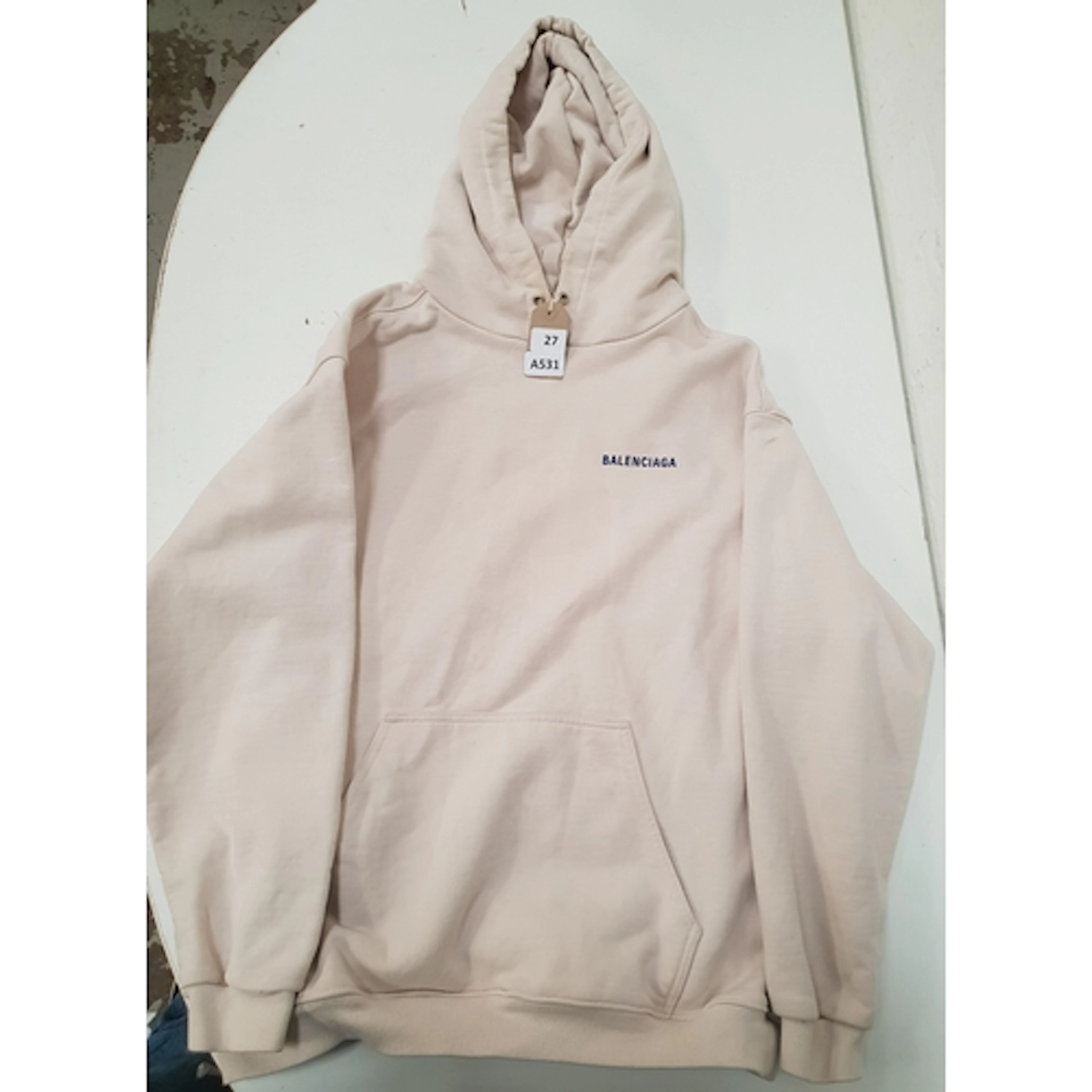 BALENCIAGA HOODIE WITH LOGO STAMPED ON FRONT AND BACK/ SIZE ...