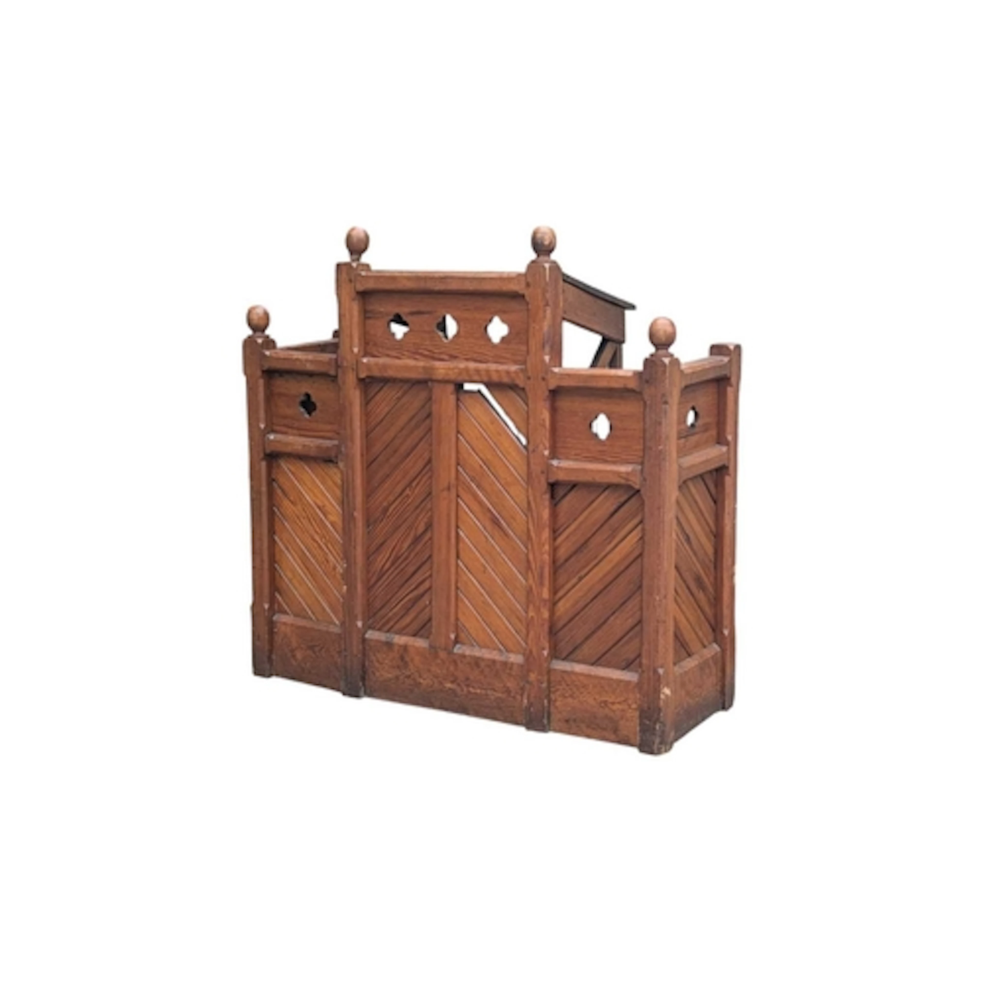 Early 20th-century ecclesiastical pitch pine Gothic lectern ...