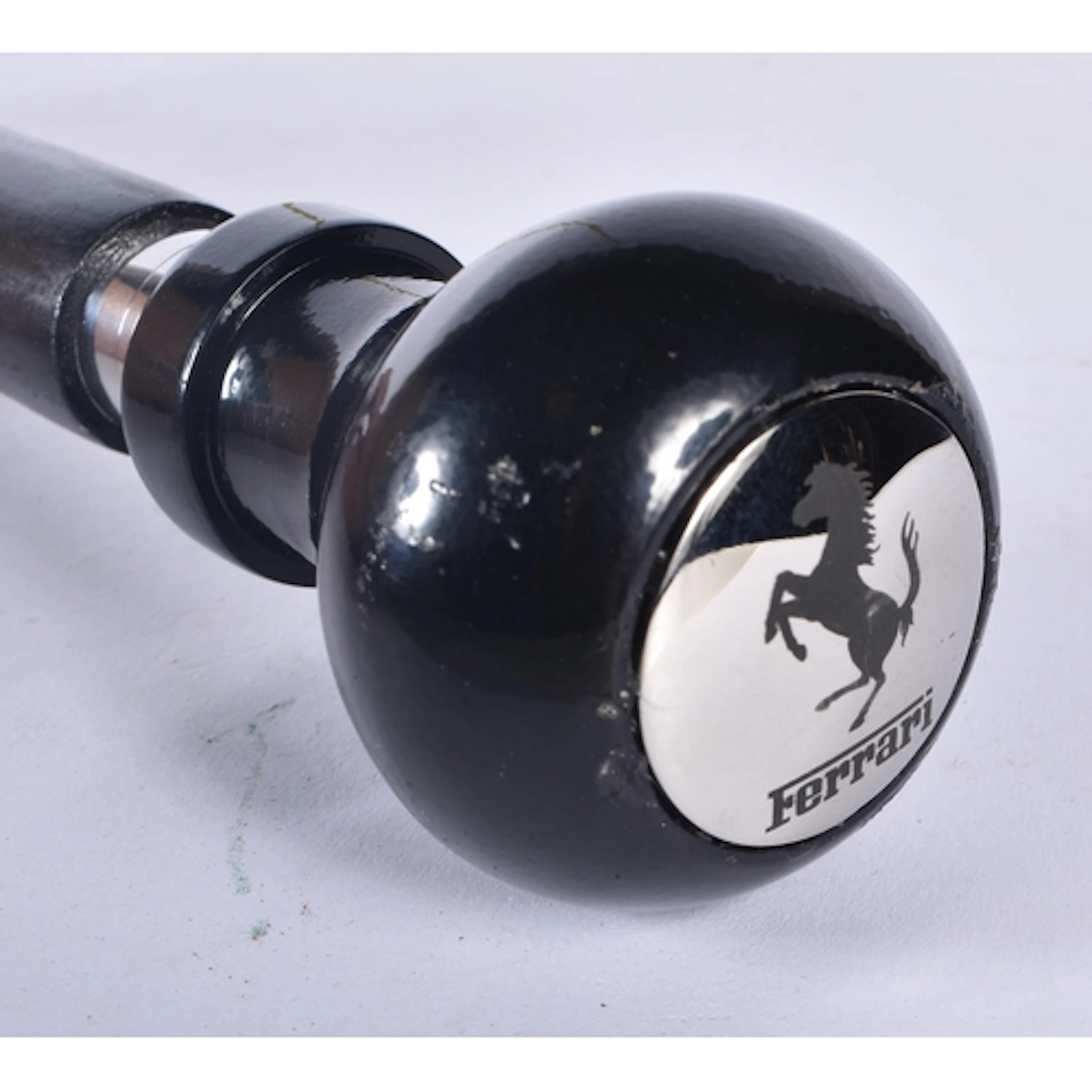 A Ferrari gear stick handled wooden walking cane 94cm