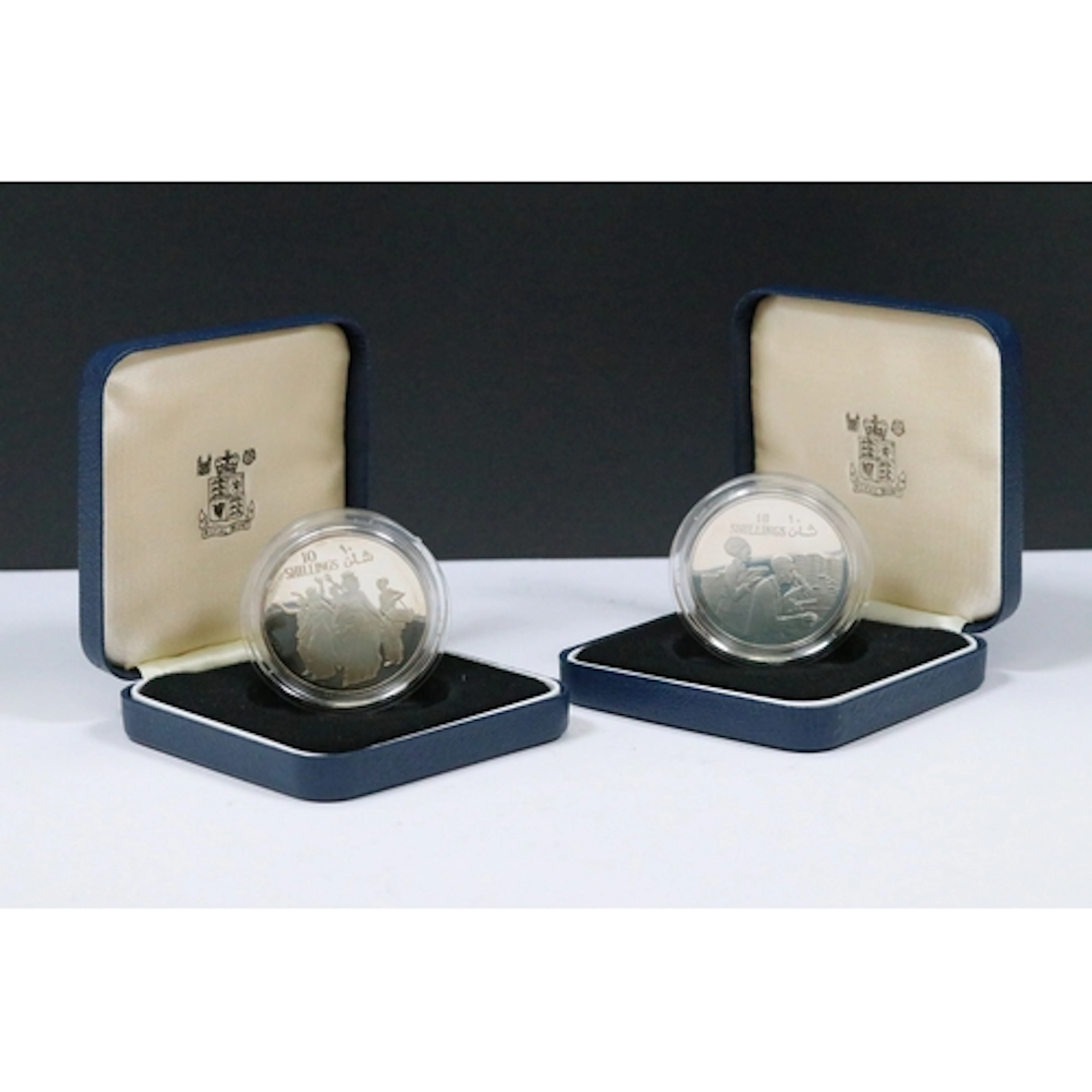 Two Royal Mint Somalia silver proof commemorative 1979 10 sh...