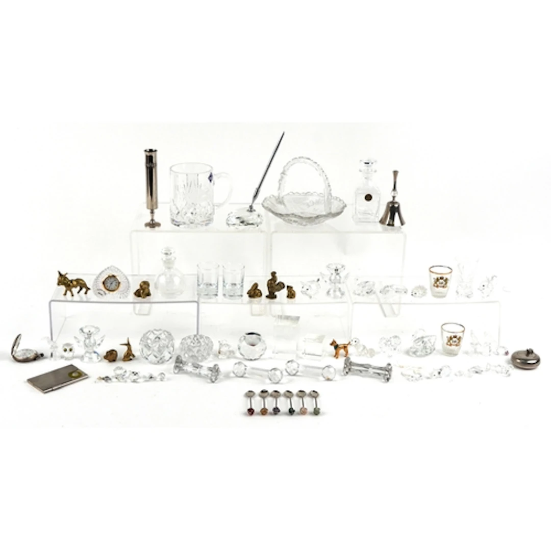 Large selection of vintage and later cut crystal and glasswa...