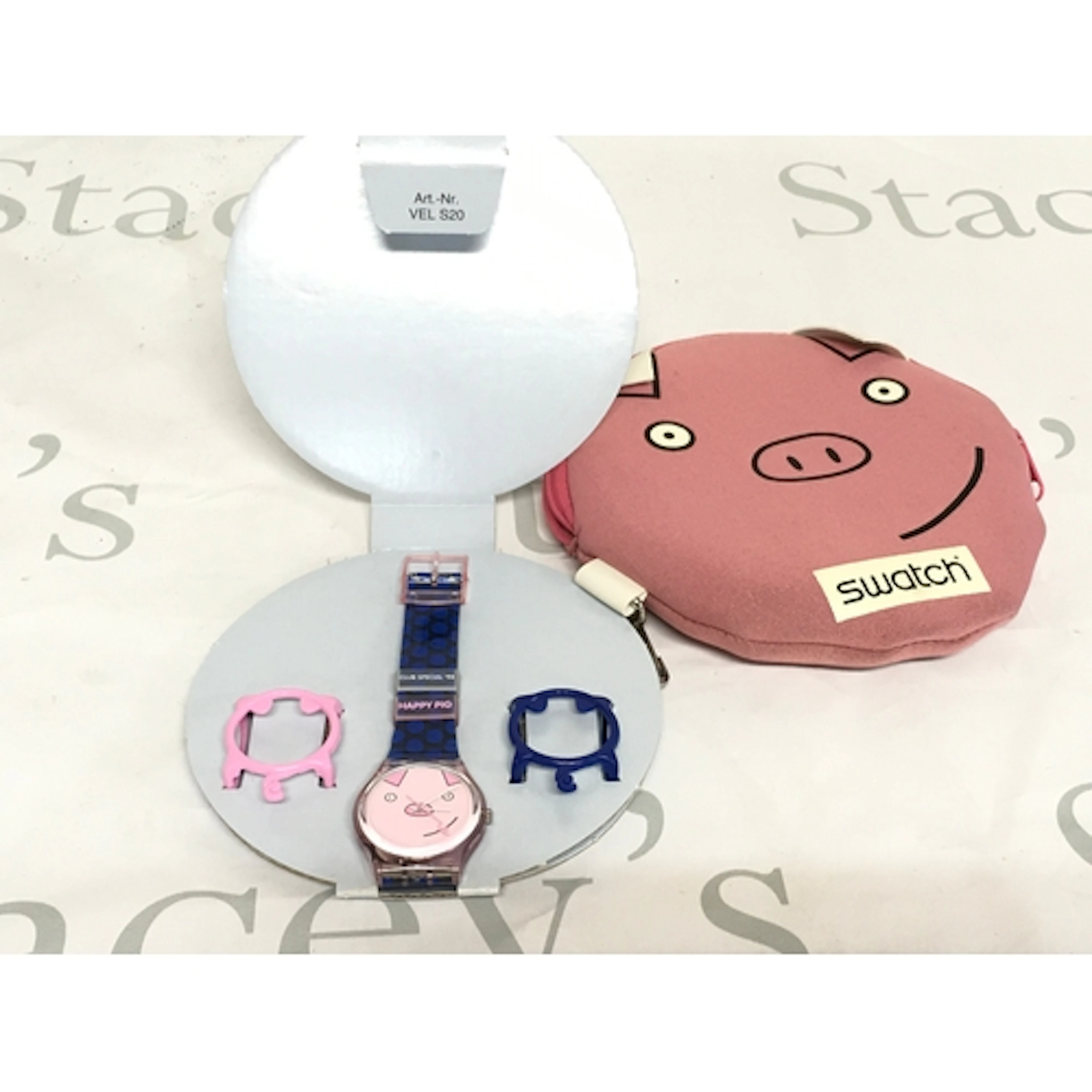 Swatch Gent Club Special "Happy Pig" (GZ155) from 1997/8, fe...