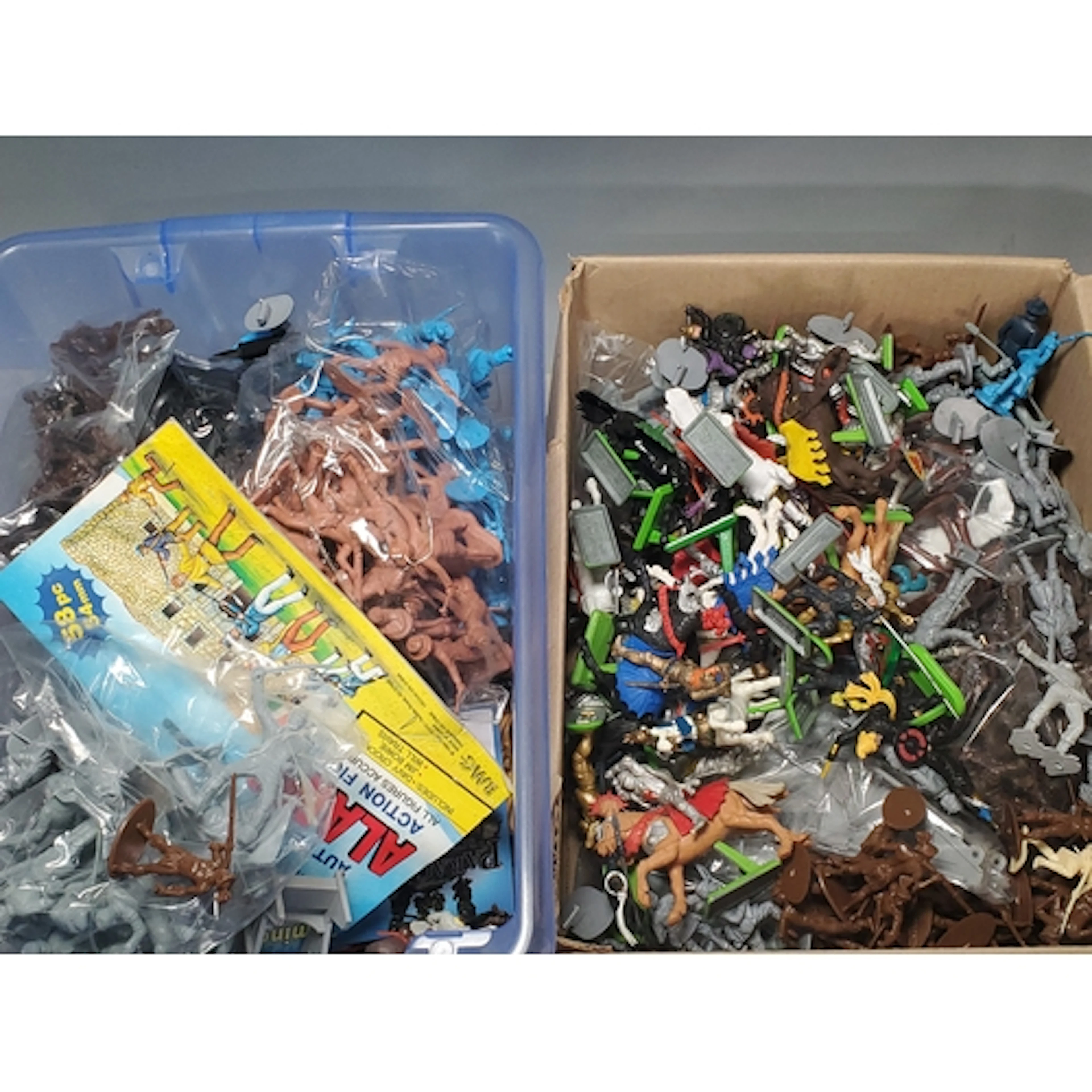 Two boxes of plastic Toy Soldiers including Britains Deetail...