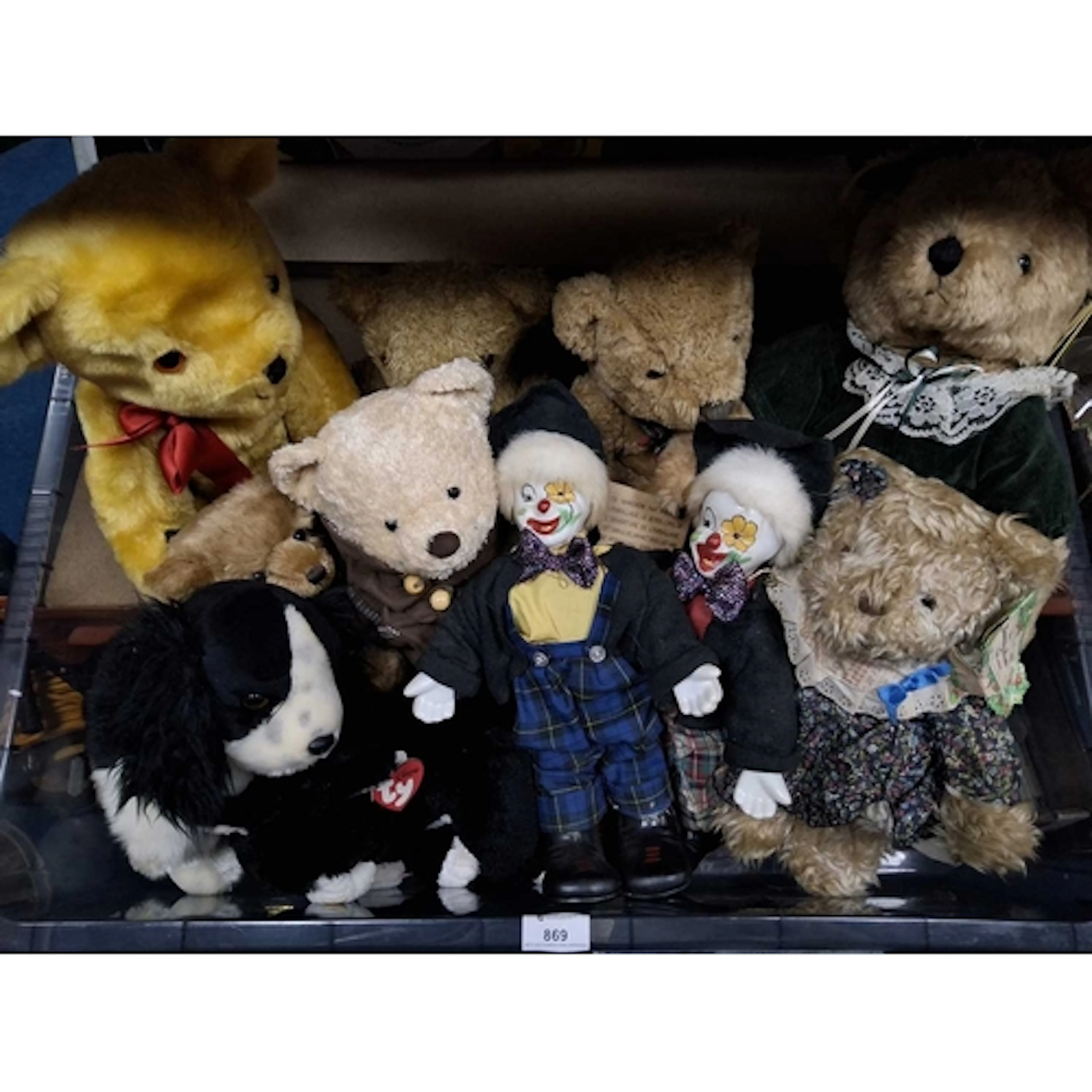 ONE BOX OF PLUSH CUDDLY TOYS to include a TY Classic 'Shadow...