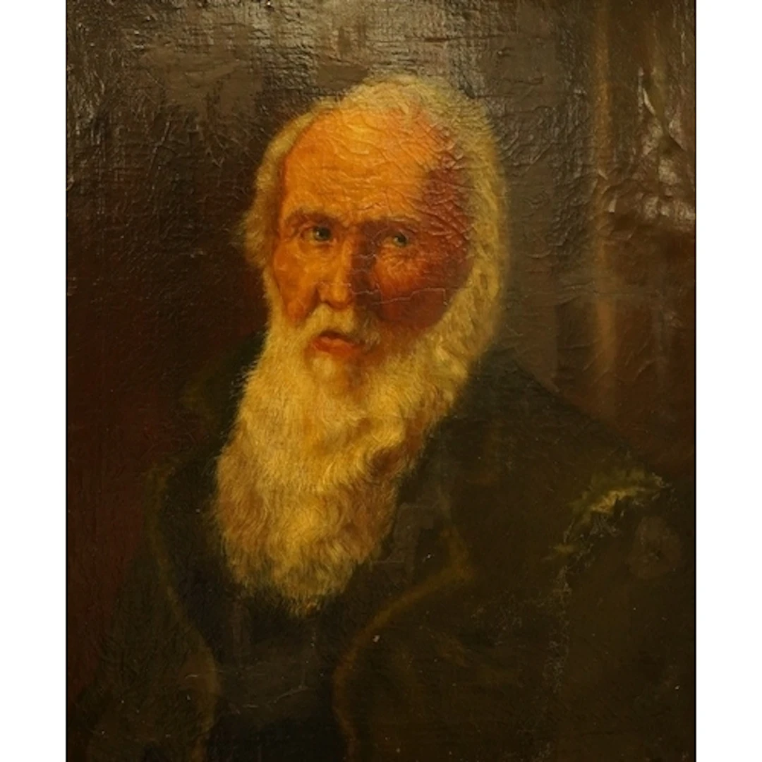19th century school, portrait of a beared gentleman, oil on ...