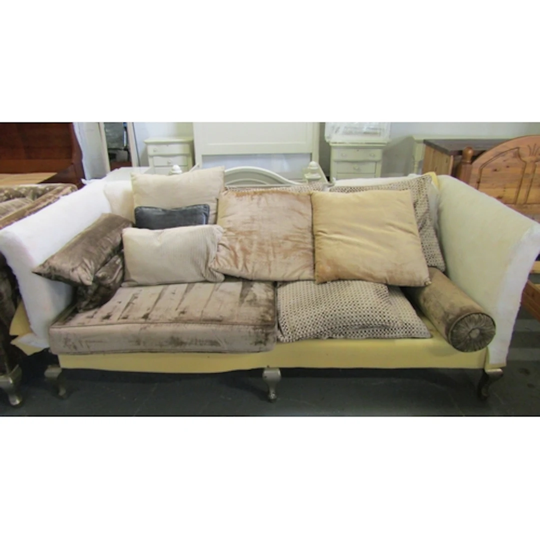 Modern Designer Settee with Various Cushions and Bolsters Sh...