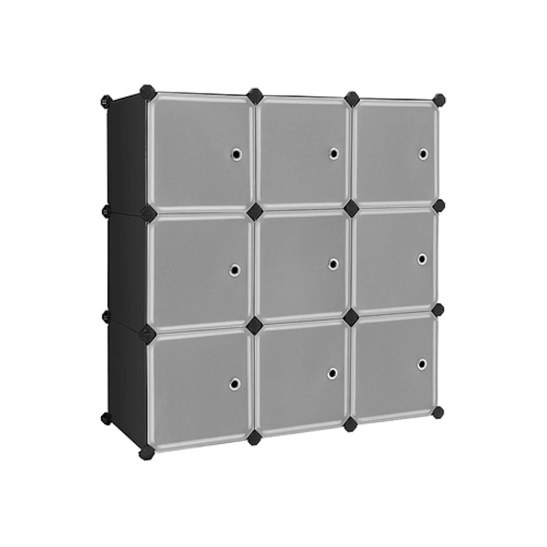 SONGMICS 9-CUBE BLACK PLASTIC CABINET 1 box, SKU number: LPC...