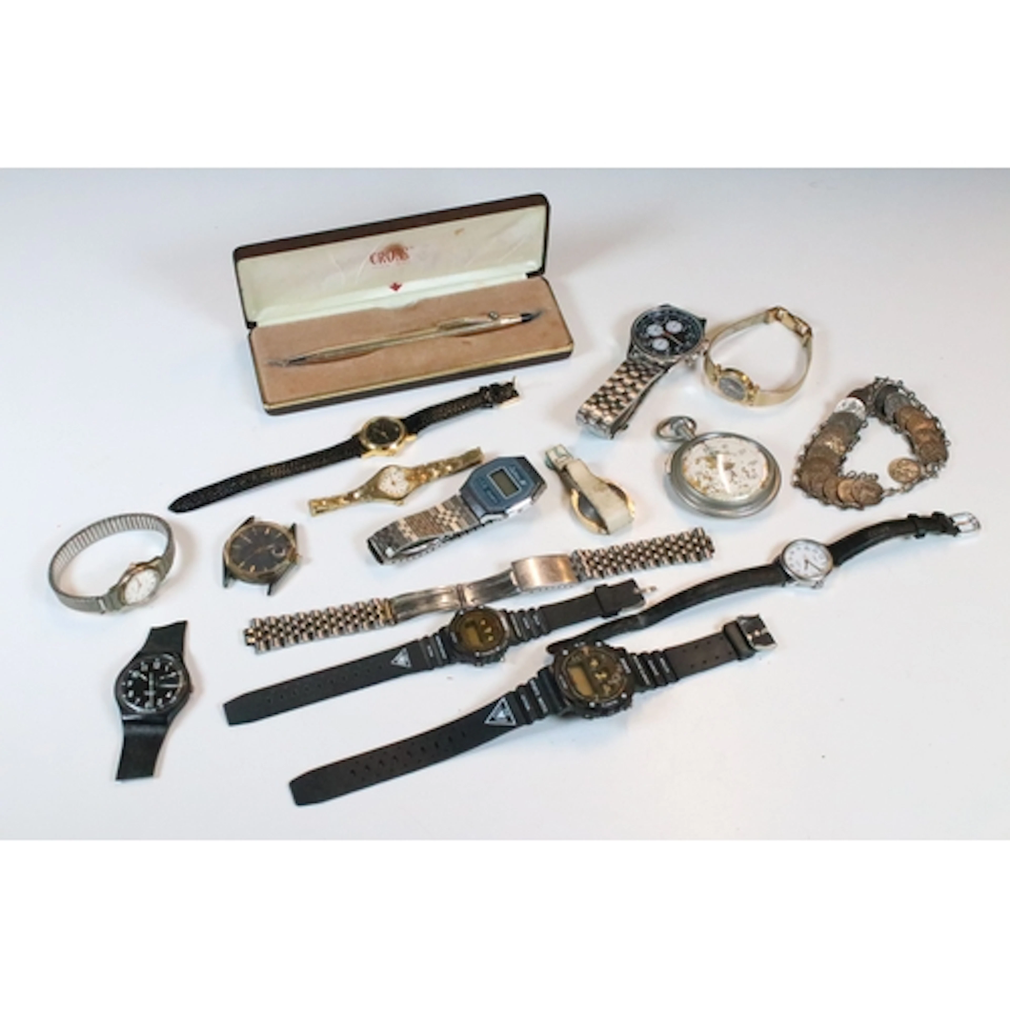 Collection of wrist watches to include Rotary gold plated wa...