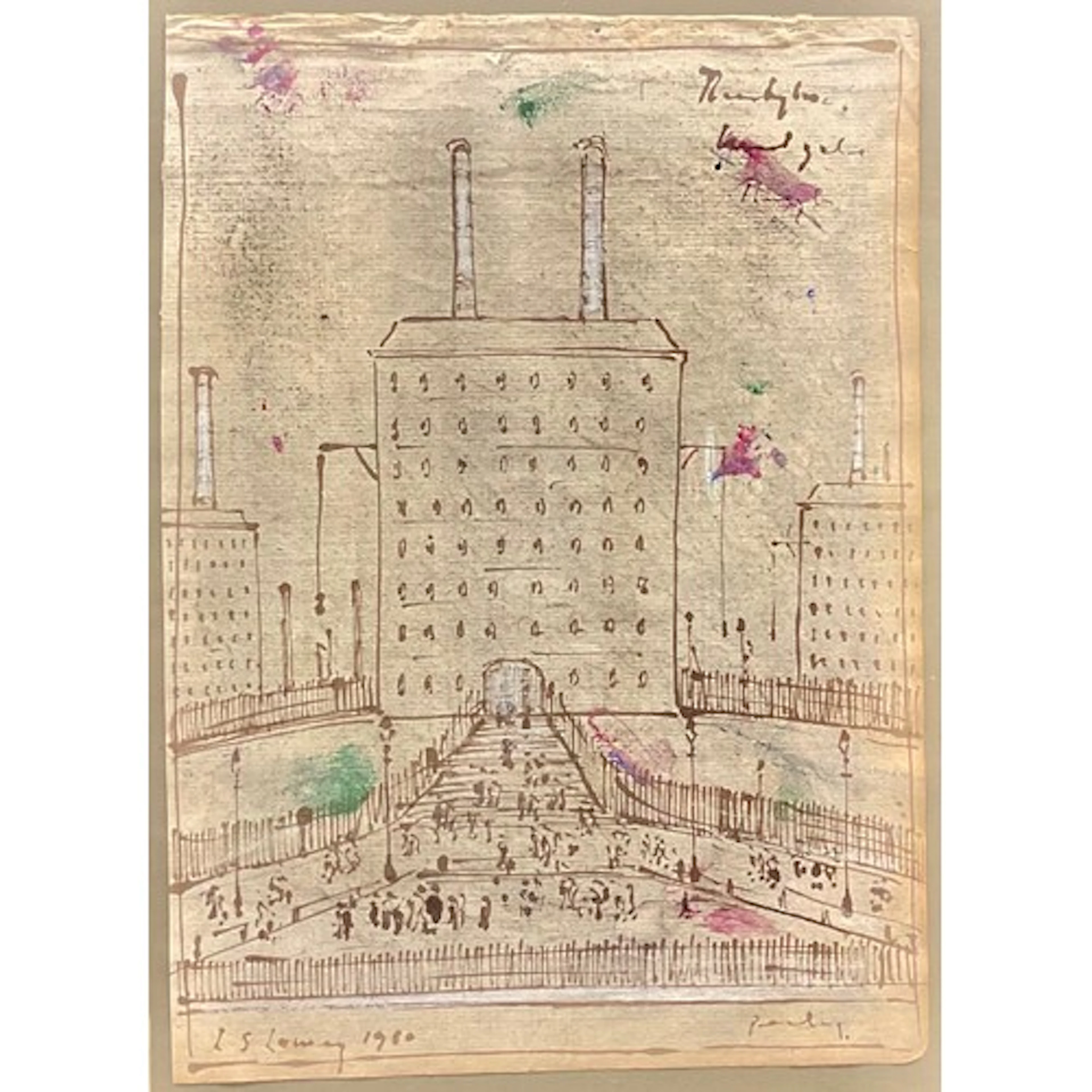 After LS Lowry Old factory scene si...