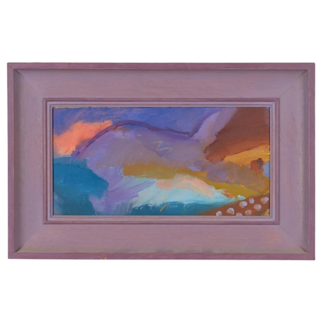 Ray McCrystal, Storm Kerala, oil on board, 20cm x 40cm, fram...