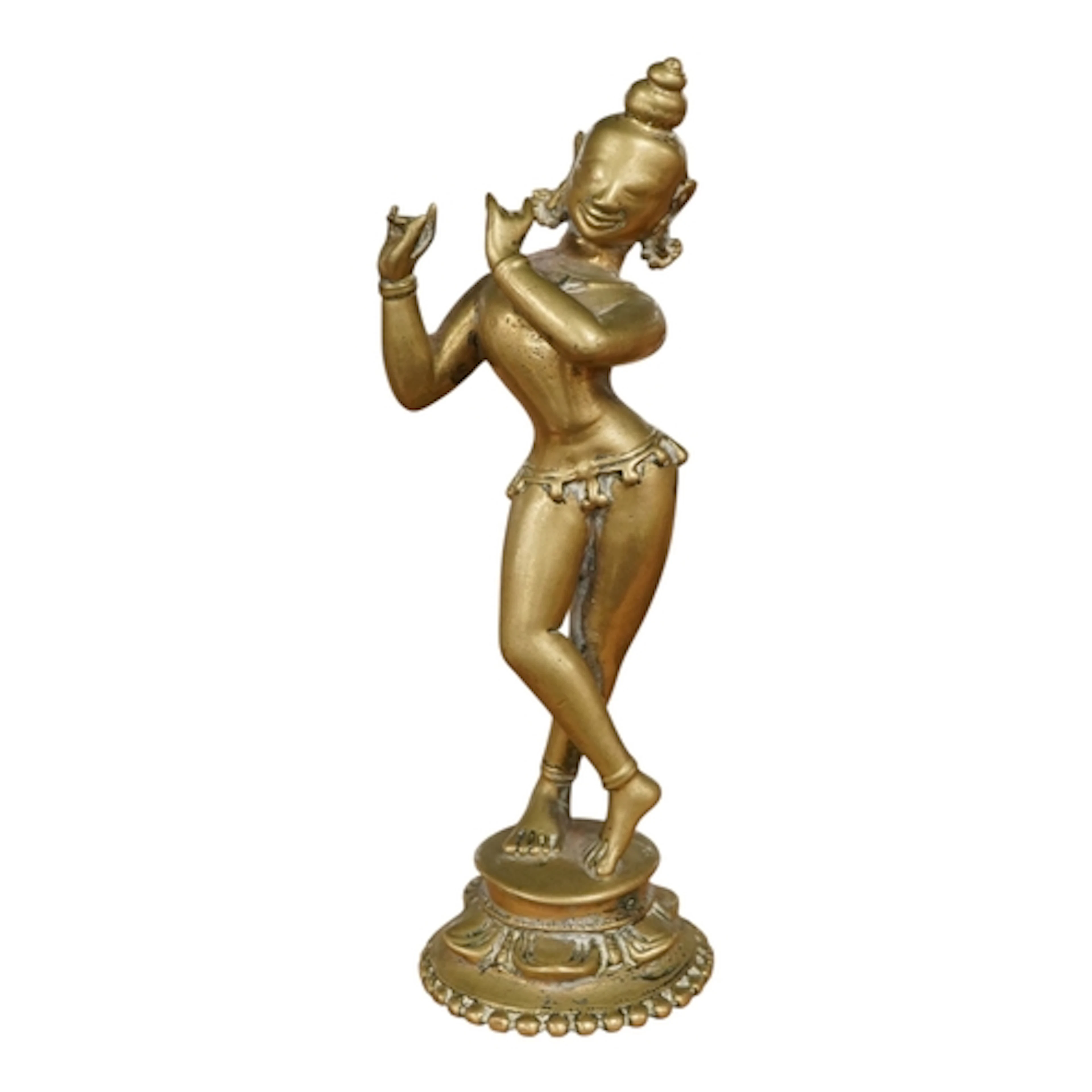 An Indian bronze figure of musician, 16cm high