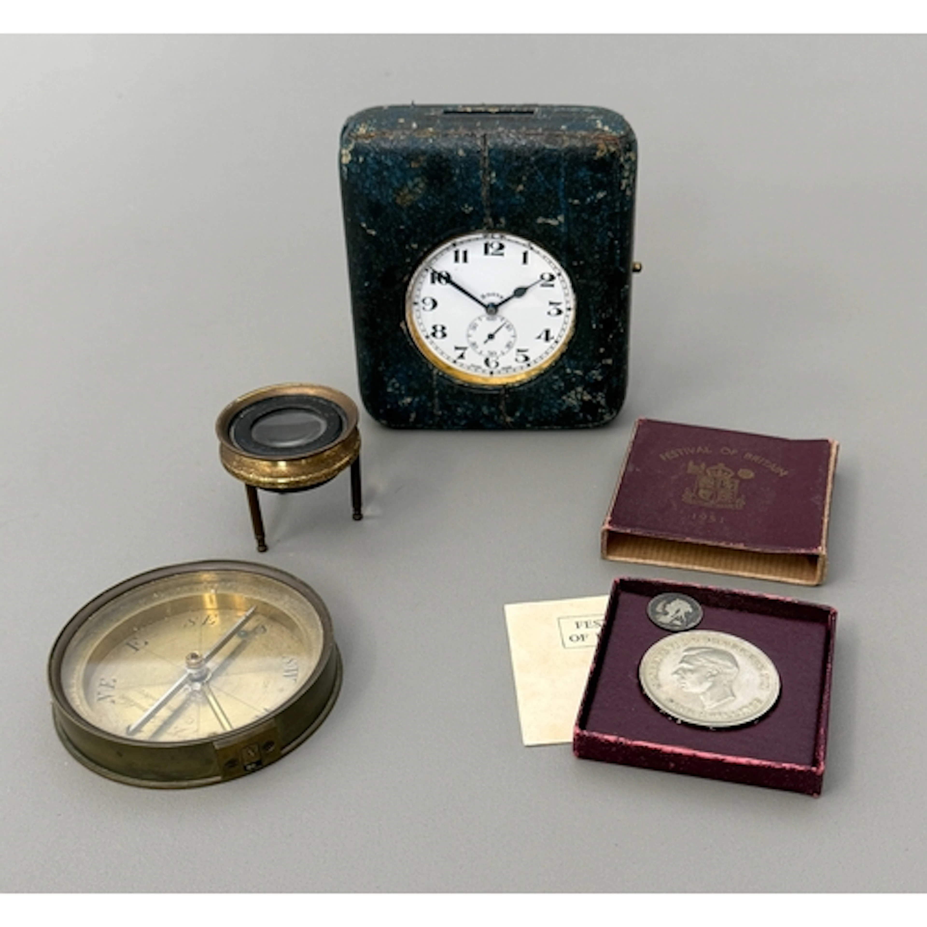 A 19th century brass compass by J. A. Franklin of Manchester...