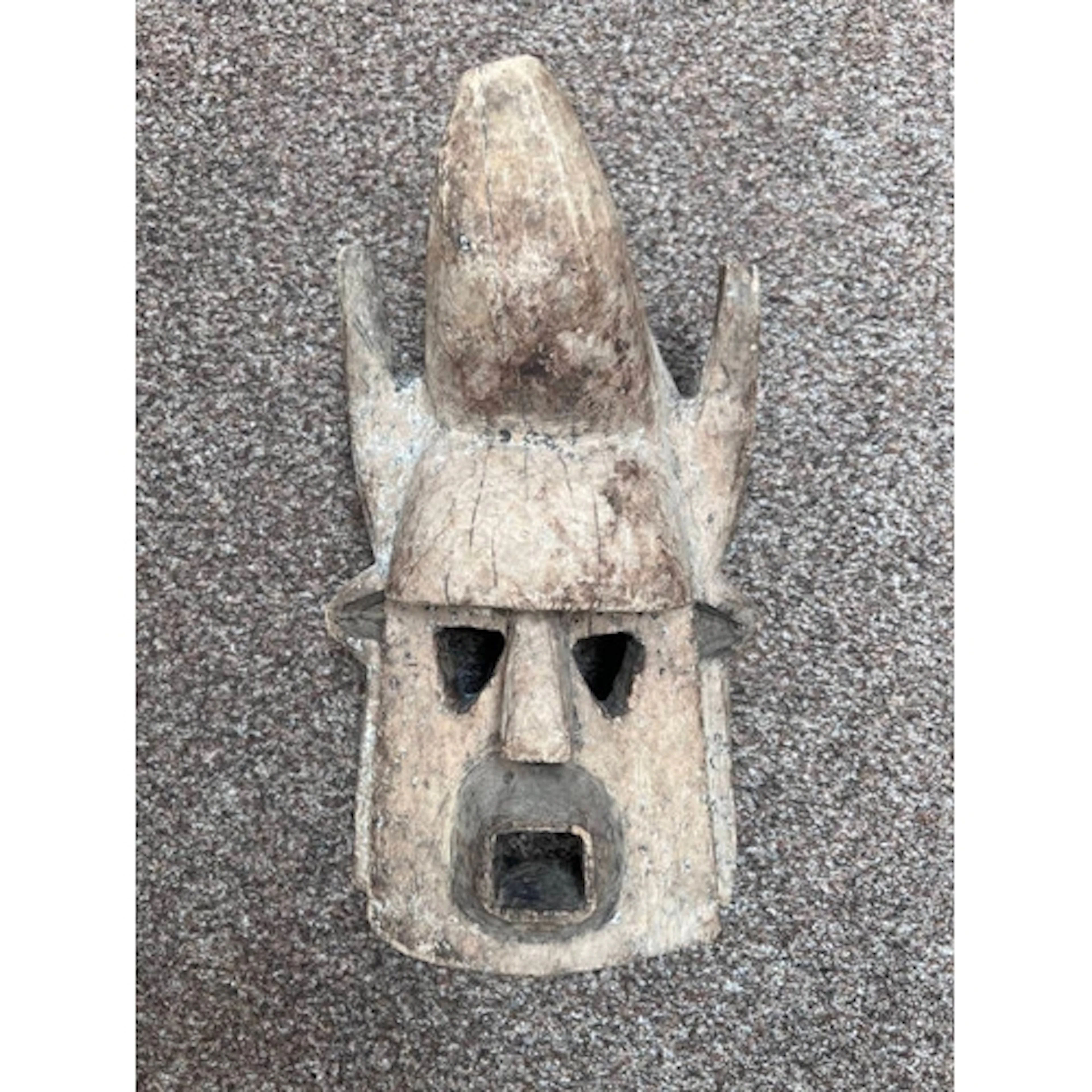 DOGON MASK FROM MALI, SMALL IN SIZE WITH TRIANGULAR STRUCTUR...