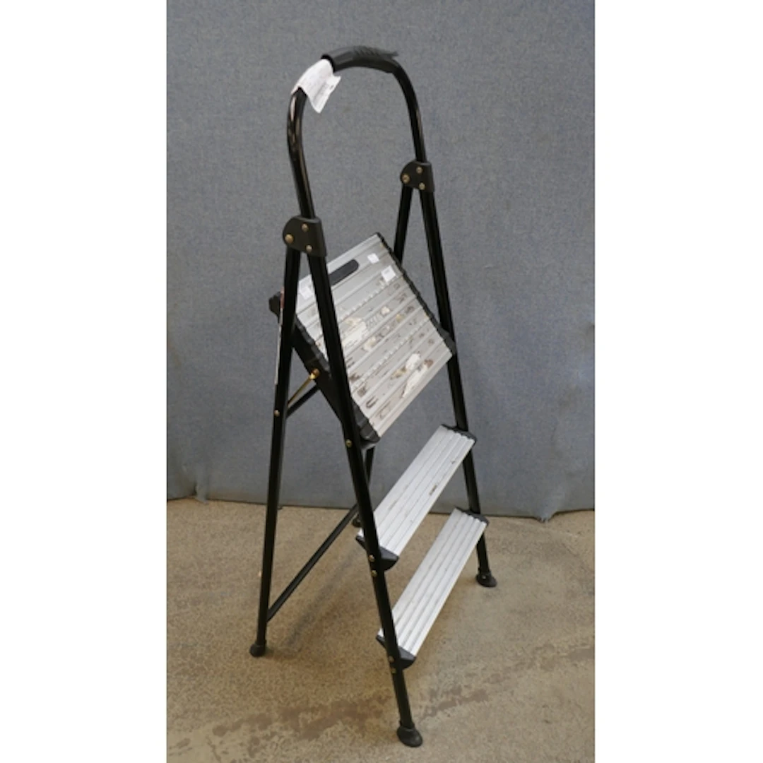 A Cosco 3 tread step stool with steel frame (405-372) *This ...