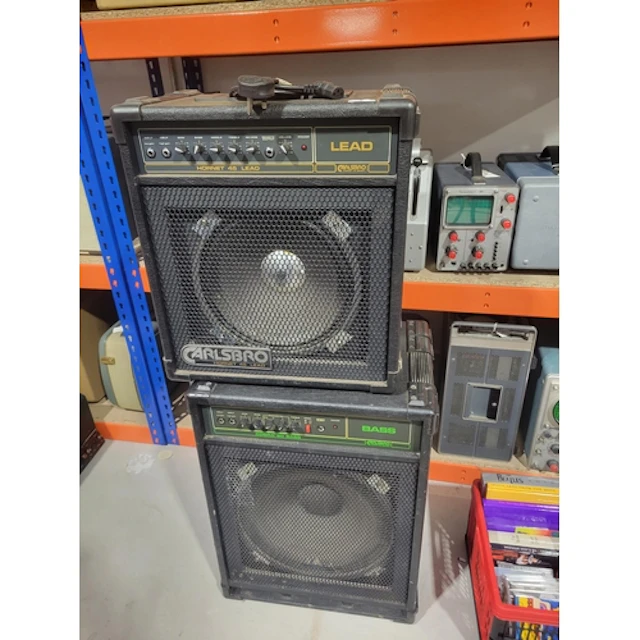 Carlsbro Hornet 45 Lead amplifier and a Cobra 90 bass (2)