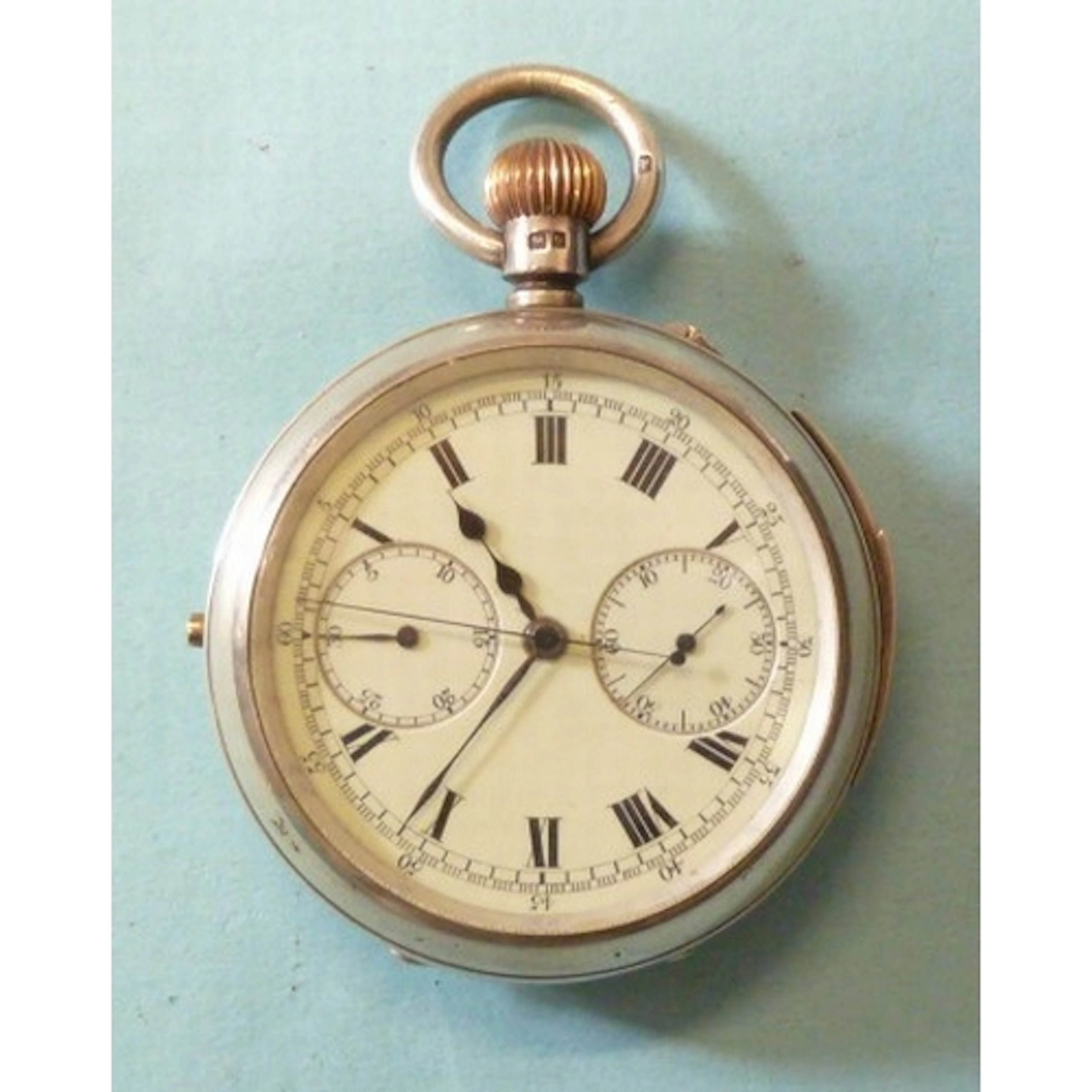 A 20th century Swiss silver-cased keyless repeater chronogra...