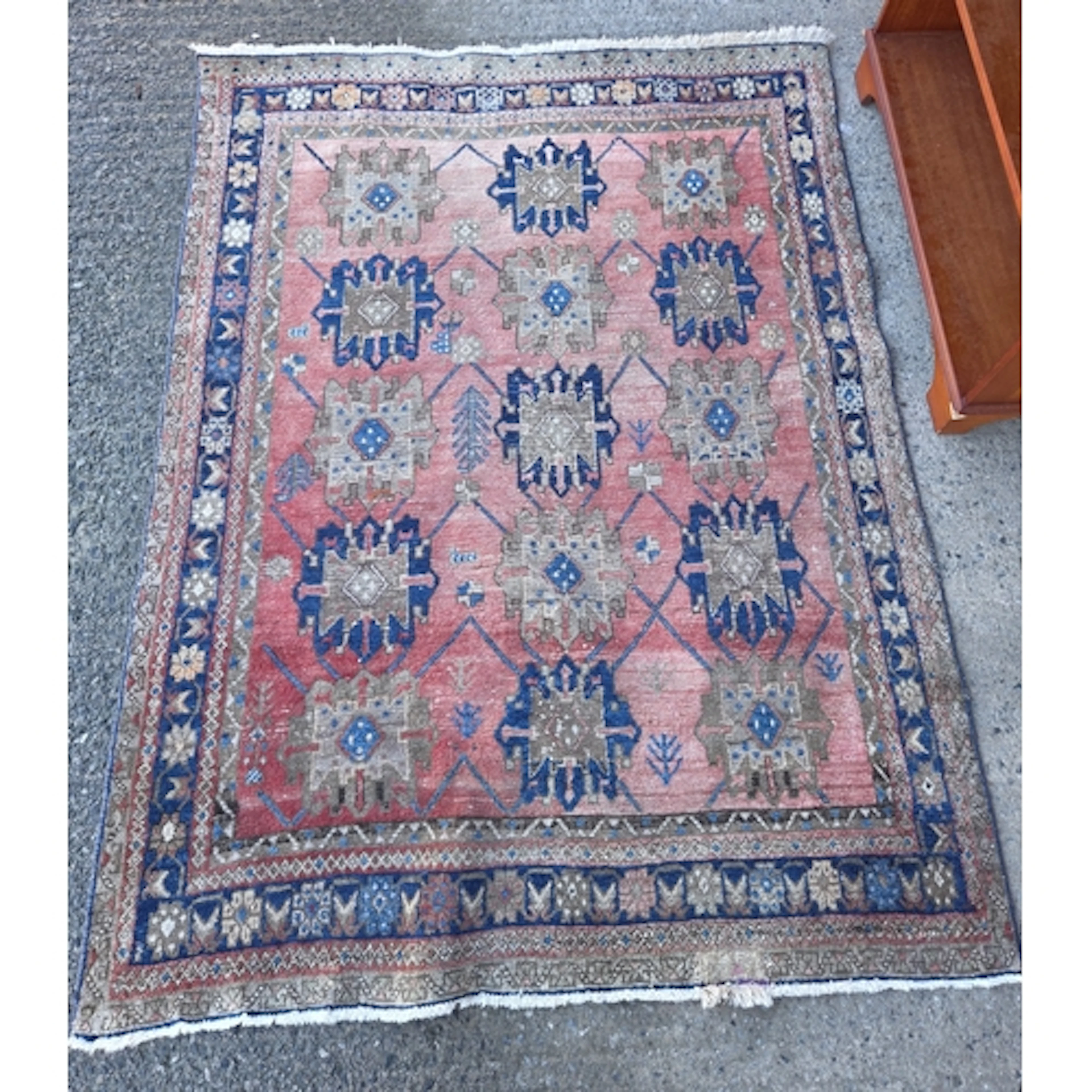 A Middle Eastern rug geometric designs