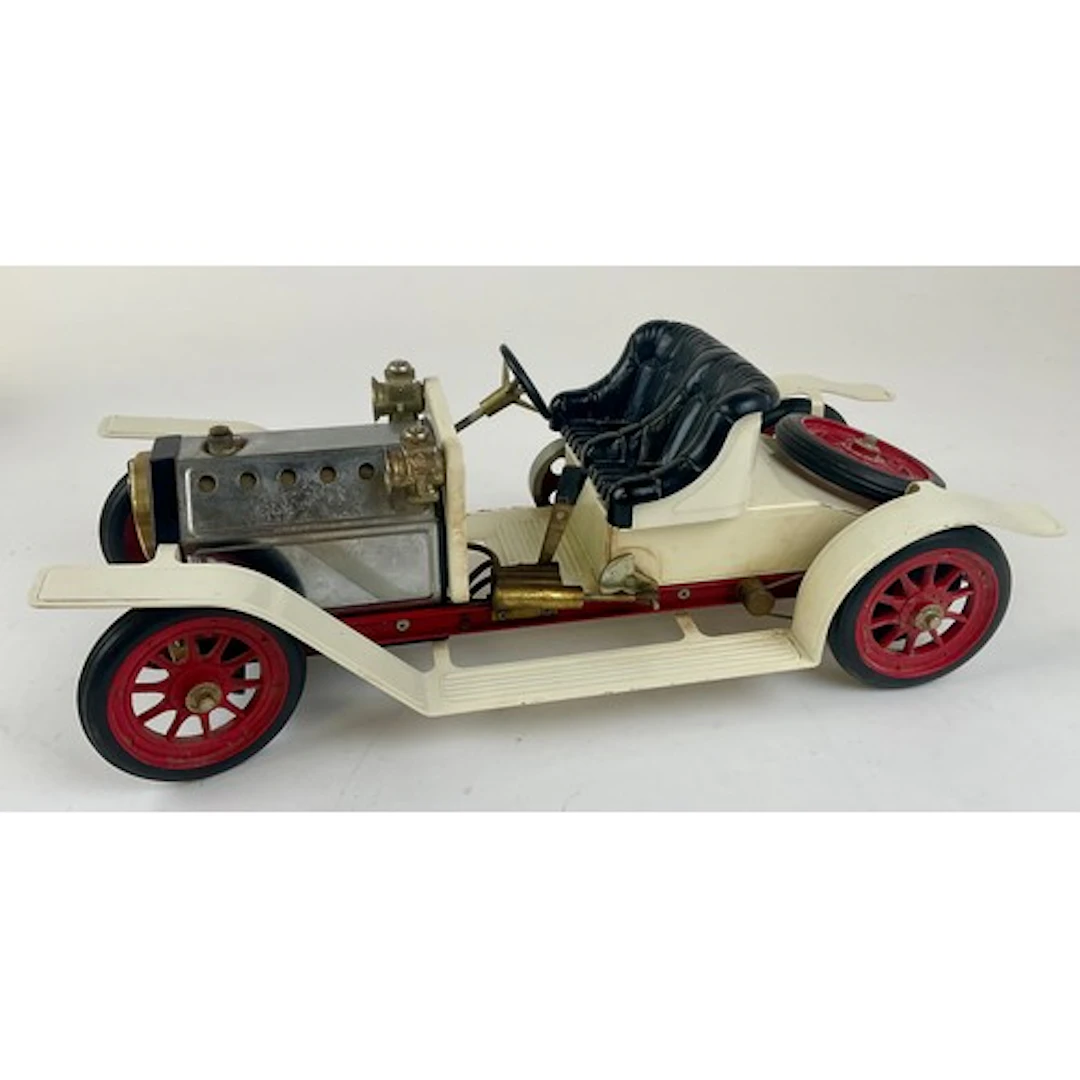 Live Steam - A Mamod SA1 Steam Roadster, cream body, red tri...