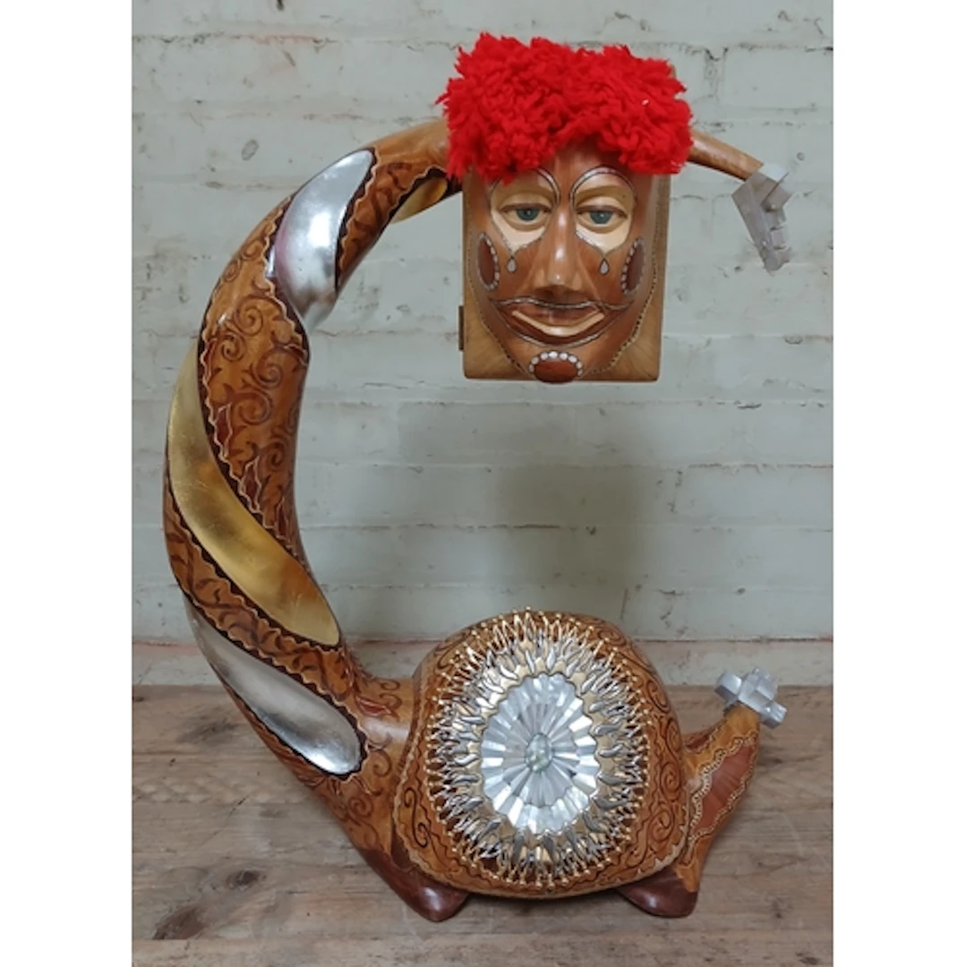 John Southworth Prescott (b1939), "Clownish", marquetry inla...