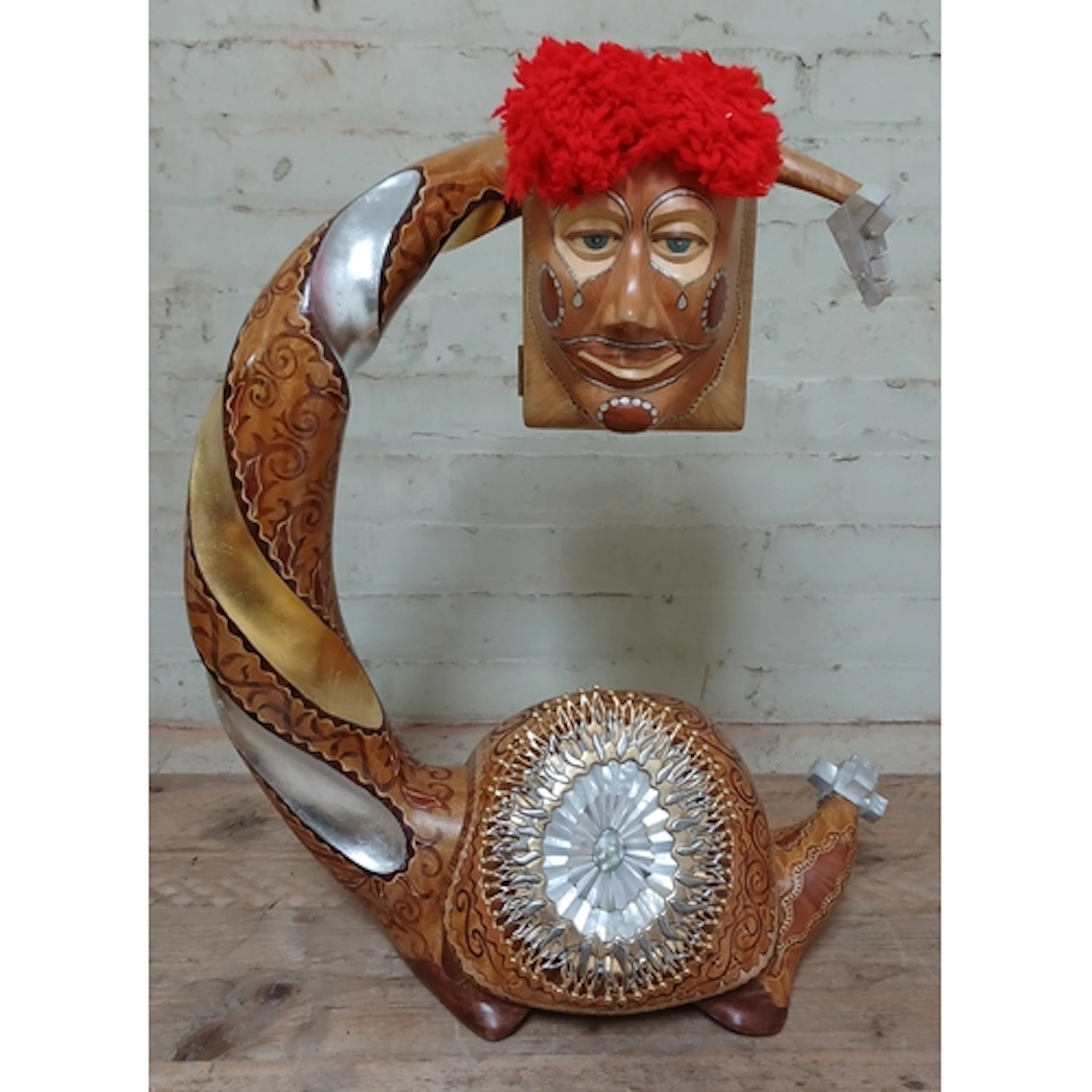 John Southworth Prescott (b1939), "Clownish", marquetry inla...