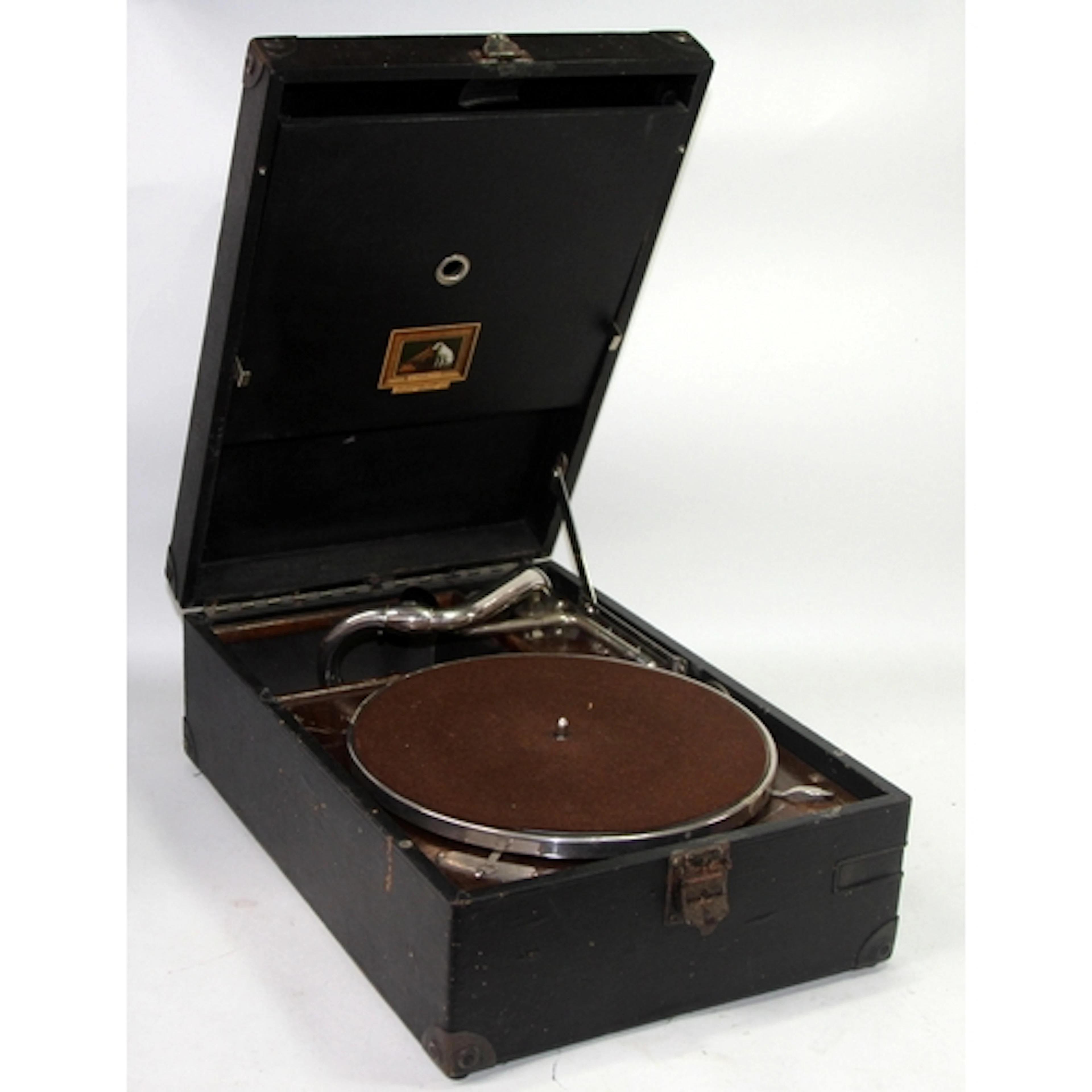 Antique HMV 101 gramophone player, winds and plays.