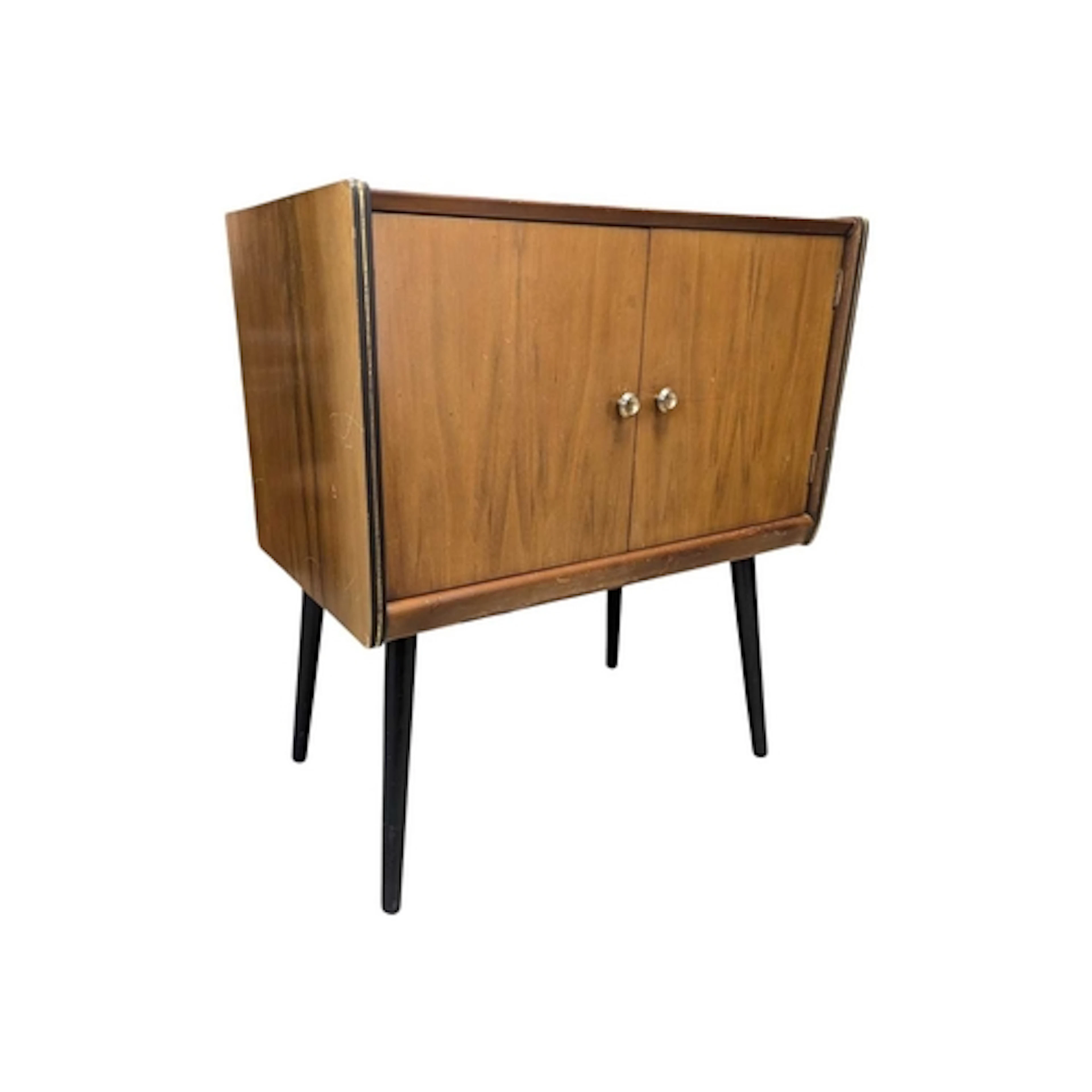 British Modern Design - A vintage mid century teak record vi...