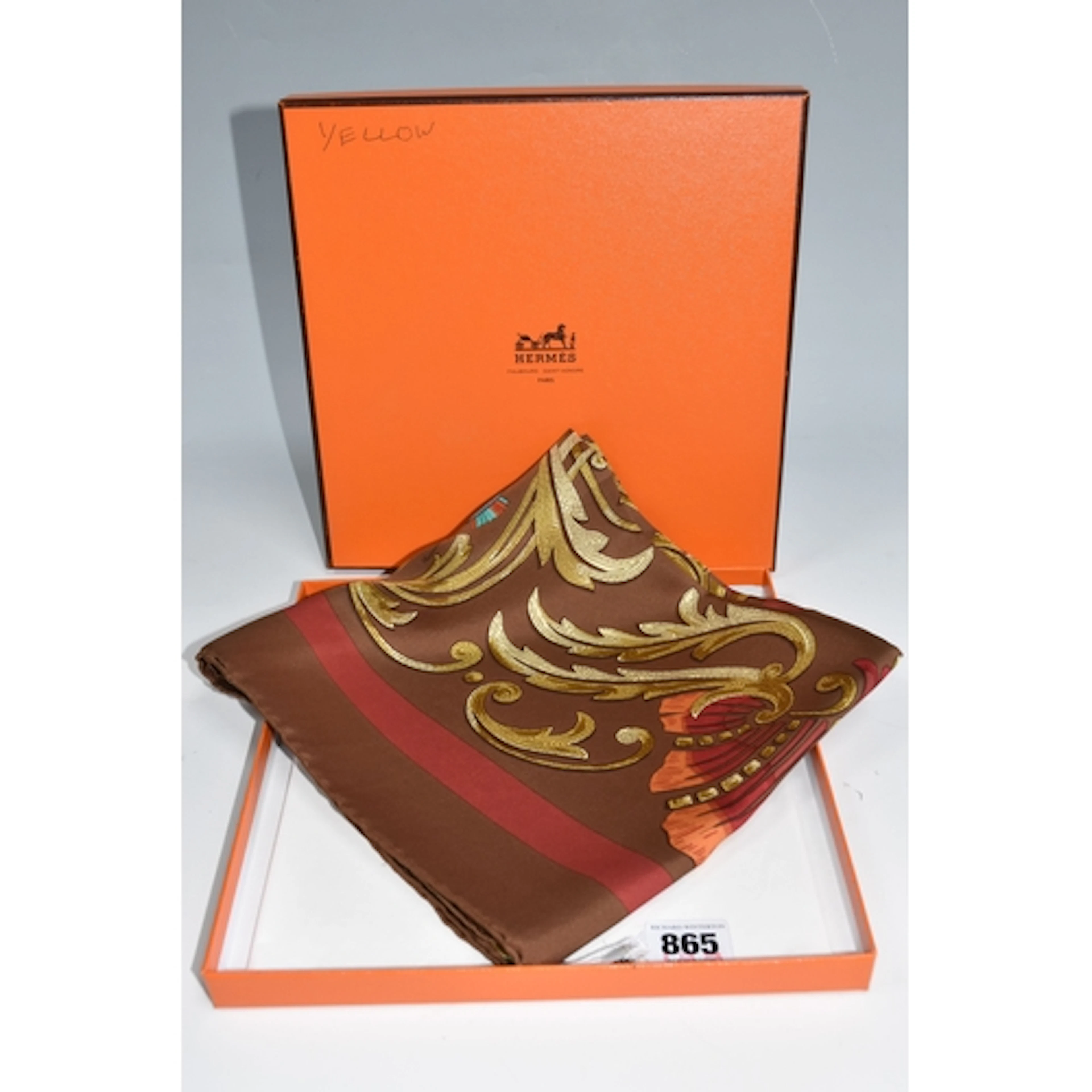 VINTAGE HERMES SILK SCARF 'CHEVAL TURC'(TURKISH HORSE), desi...