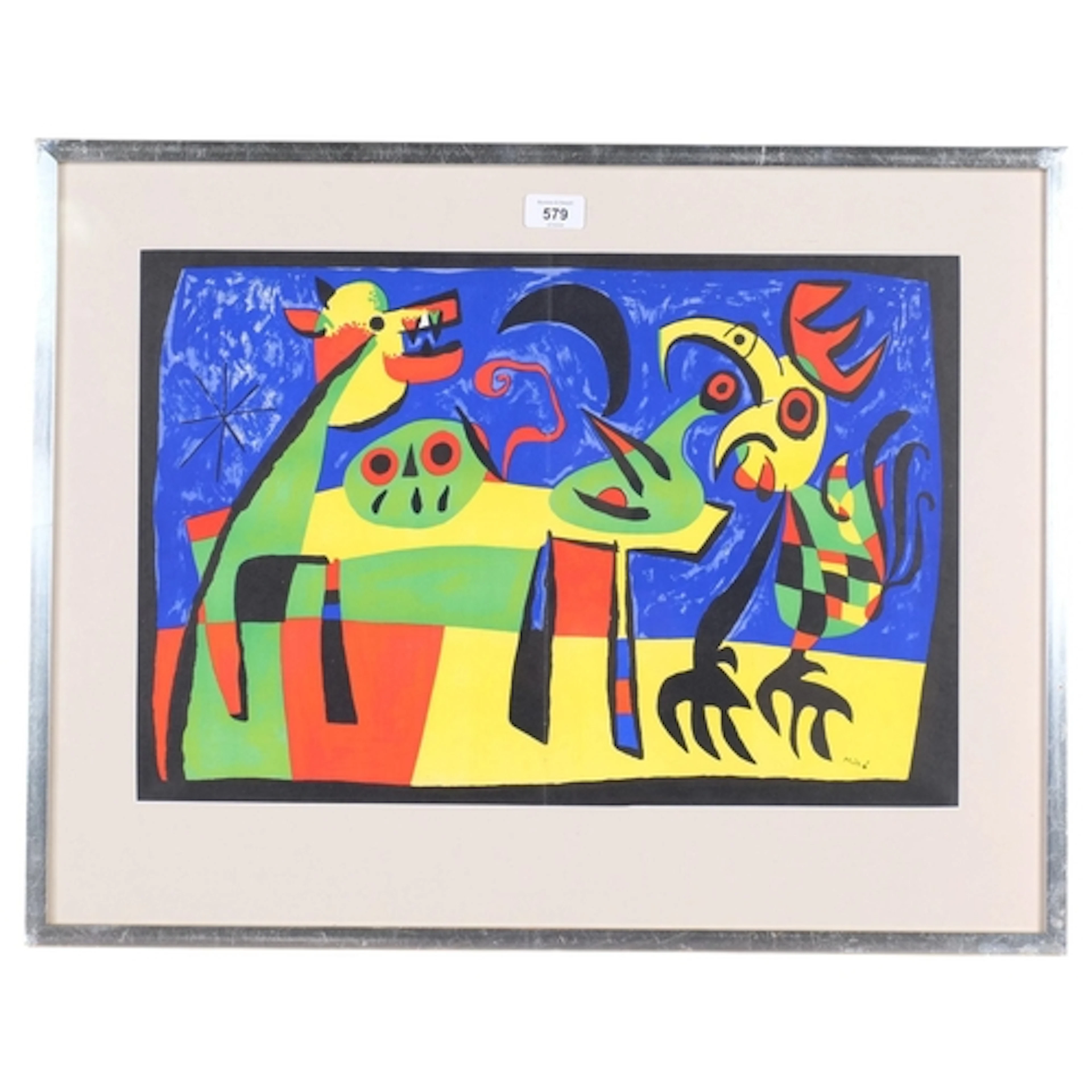 Joan Miro, Dogs Barking At The Moon, original lithograph, Ve...