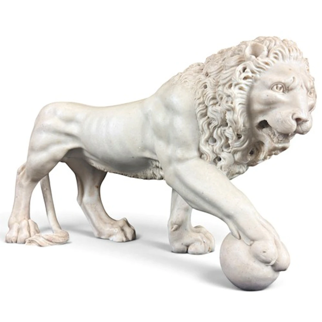 A large composition marble model after one of The Medici lio...