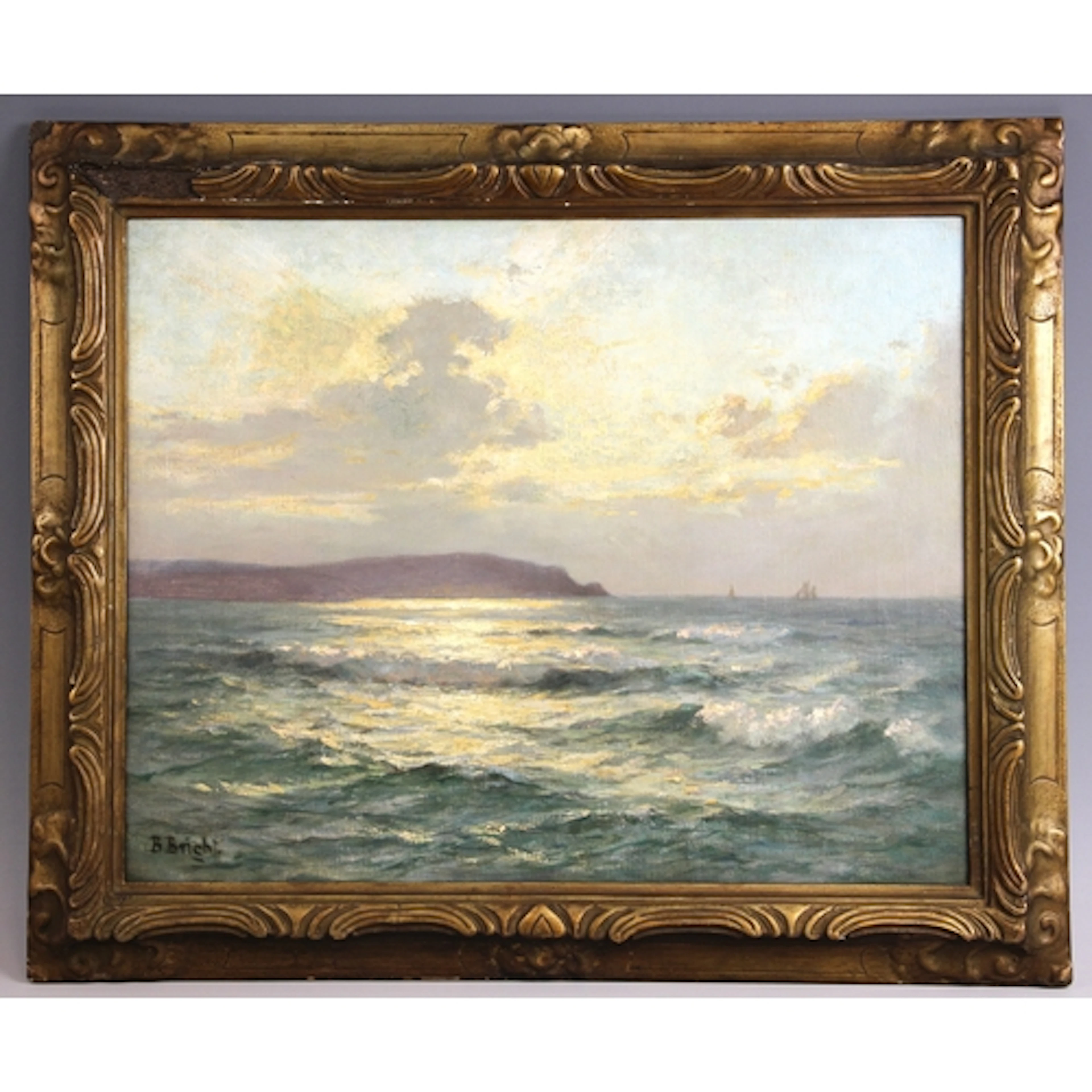 Beatrice Bright (British, 1861-1940), 'Seascape', sunset o...