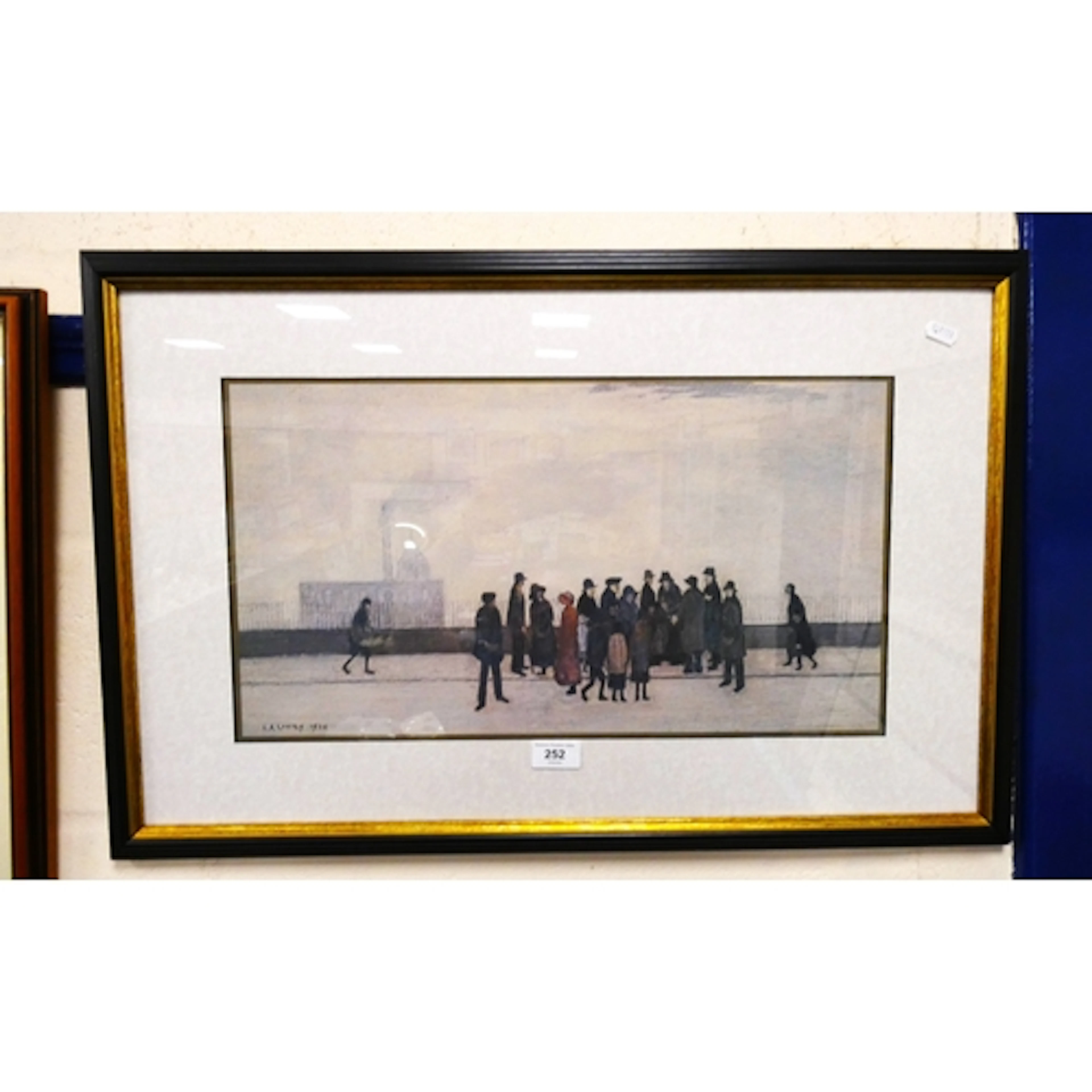 AFTER L.S. LOWRY, Sudden Illness, Colour print.