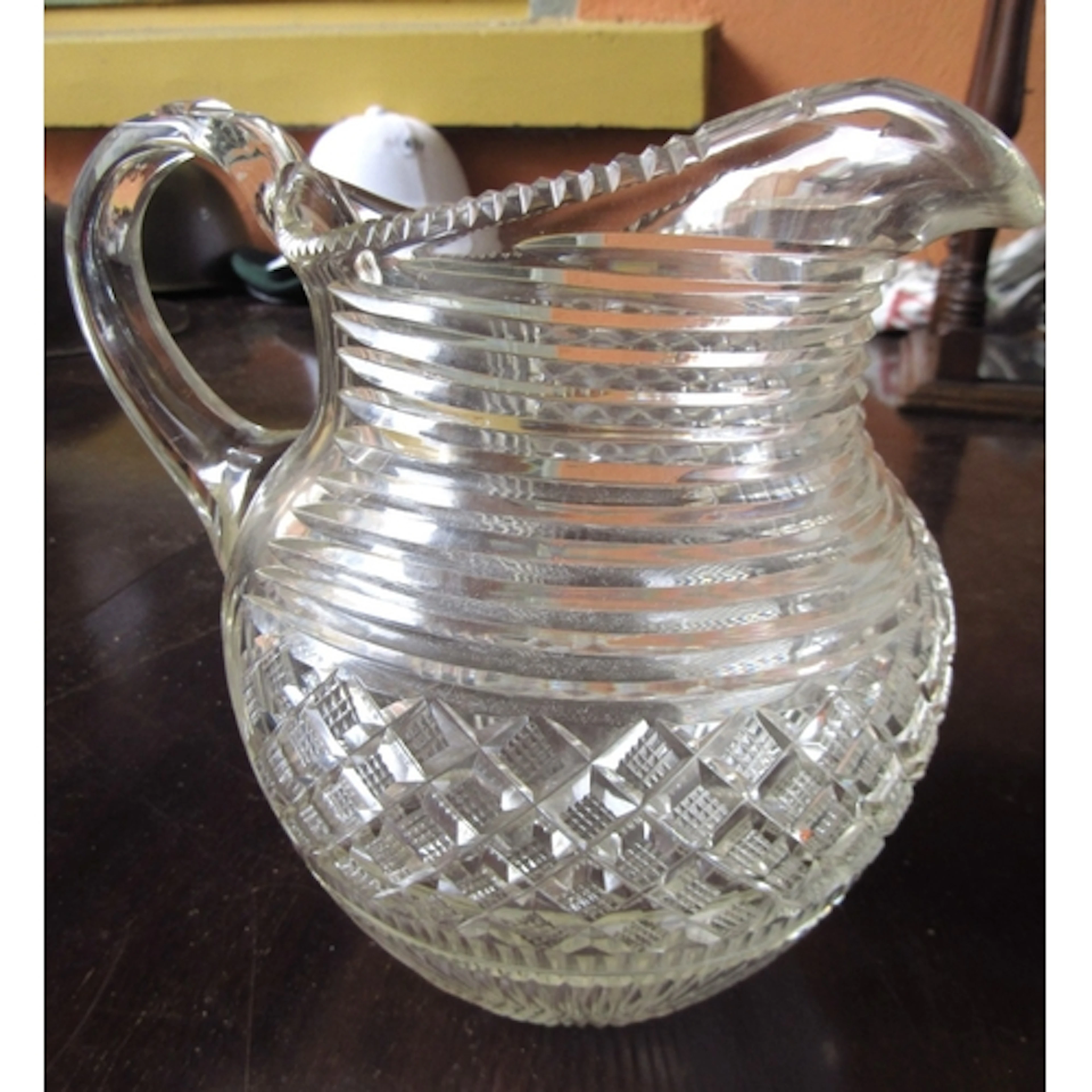 William IV Irish Crystal Lemonade or Water Jug Attractively ...