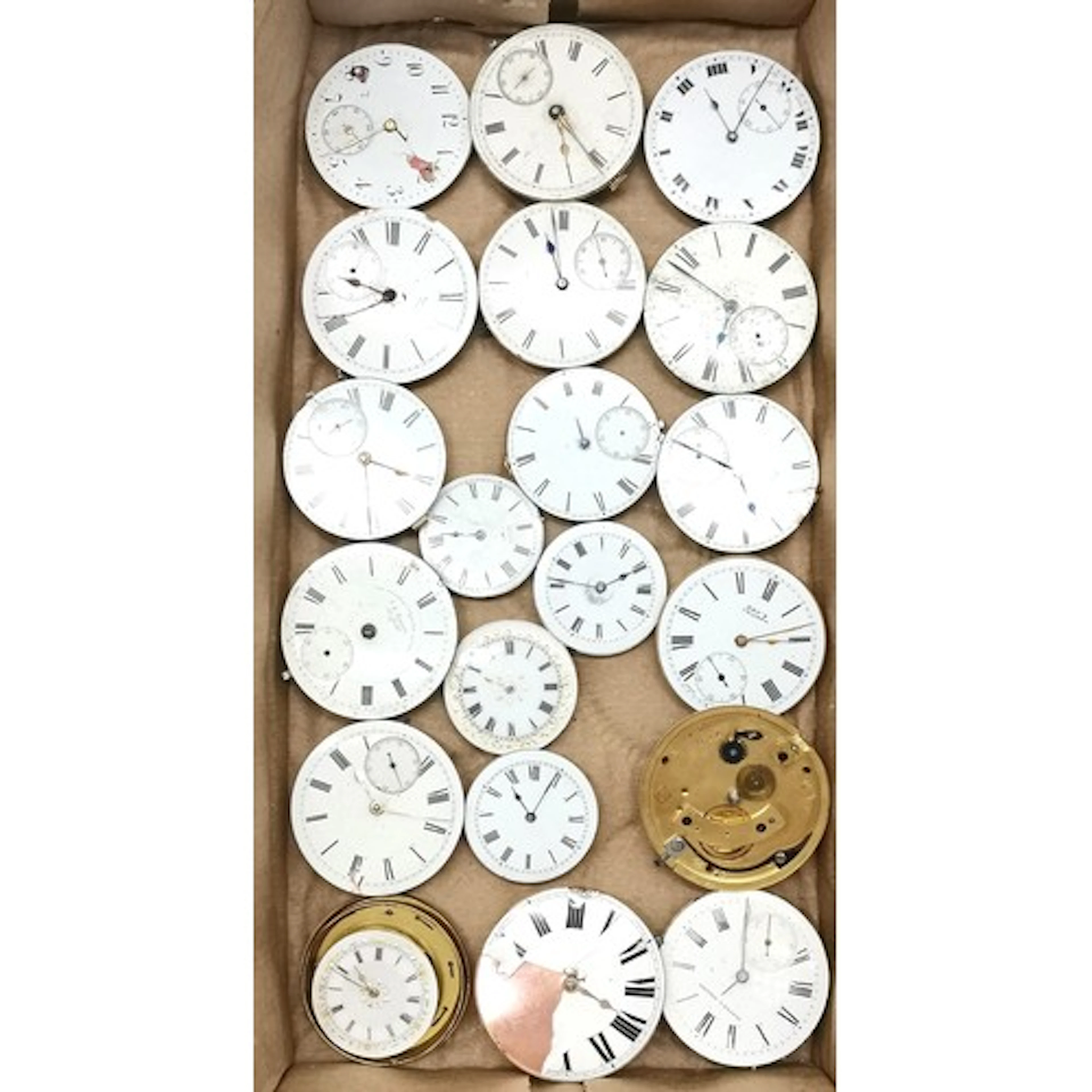 20 x pocket watch movements inc Slaters million, Kays triump...
