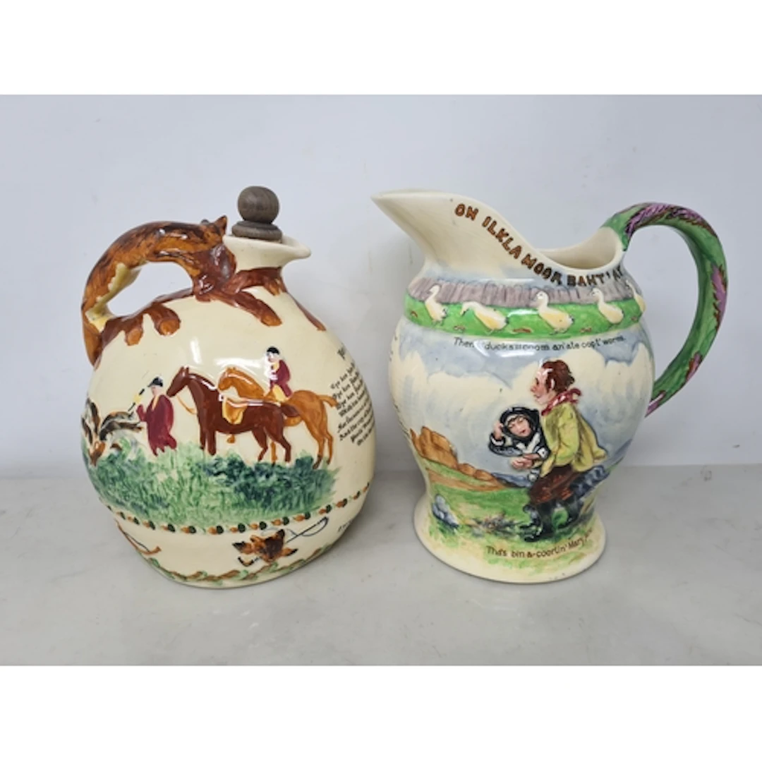 Two Fieldings Crown Devon Musical Jugs playing John Peel and...