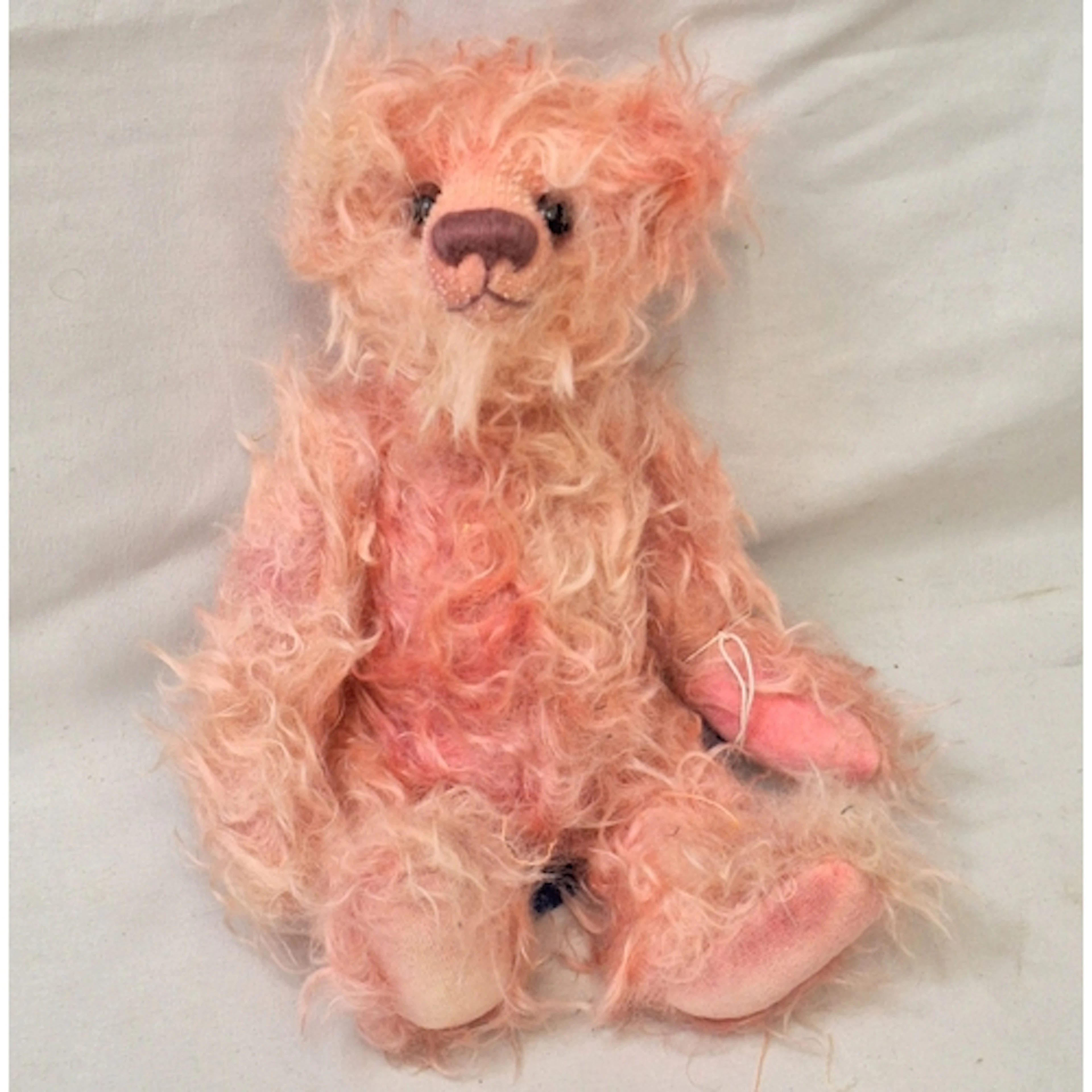 Barbara Ann Long Haired Jointed Bear approx. 31cm L