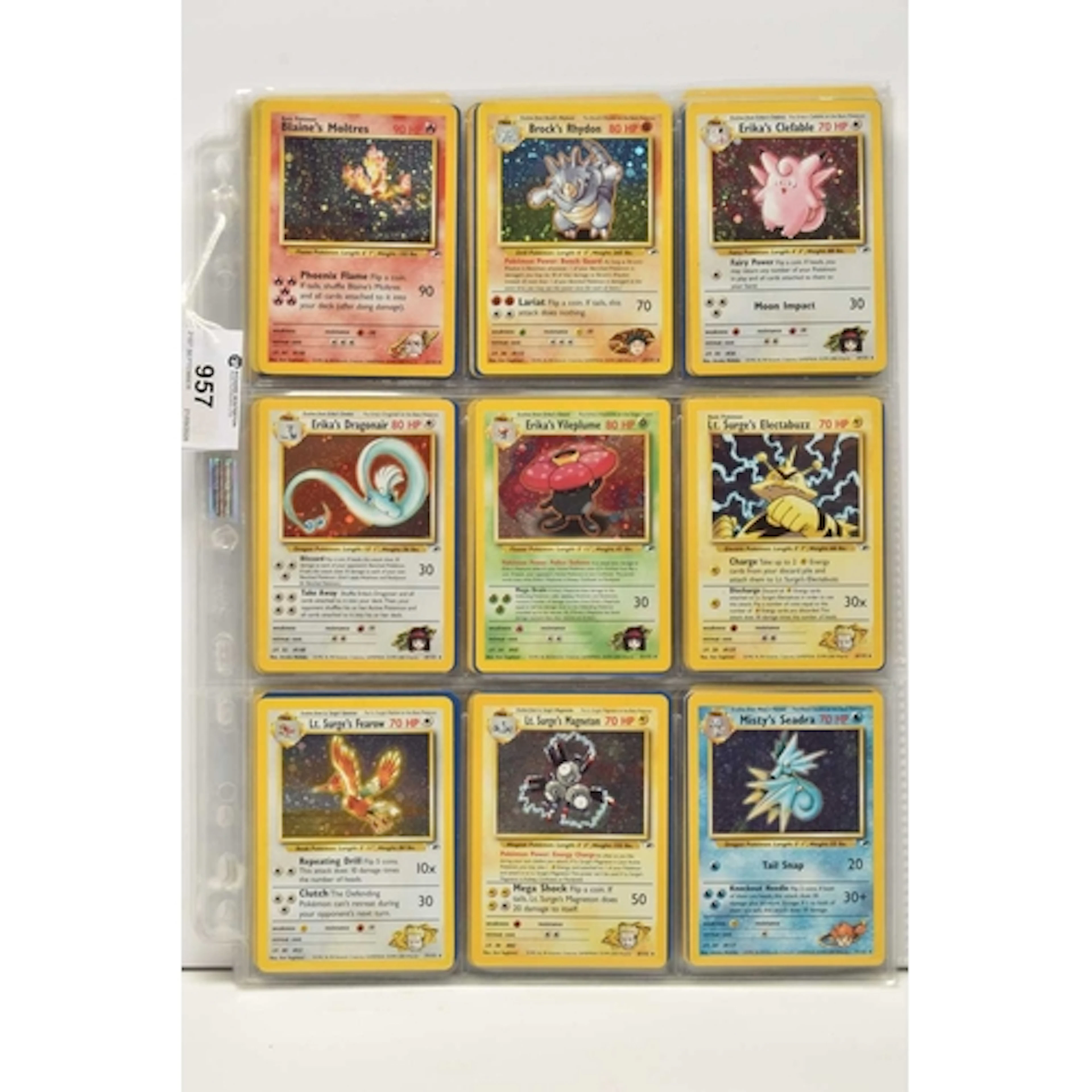 COMPLETE POKEMON GYM HEROES SET, card condition ranges from ...