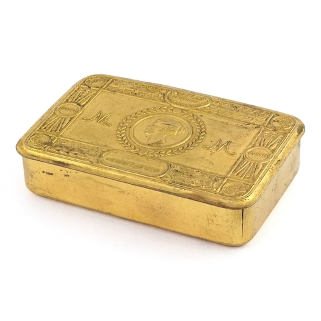 British military World War I Christmas 1914 brass Mary tin.