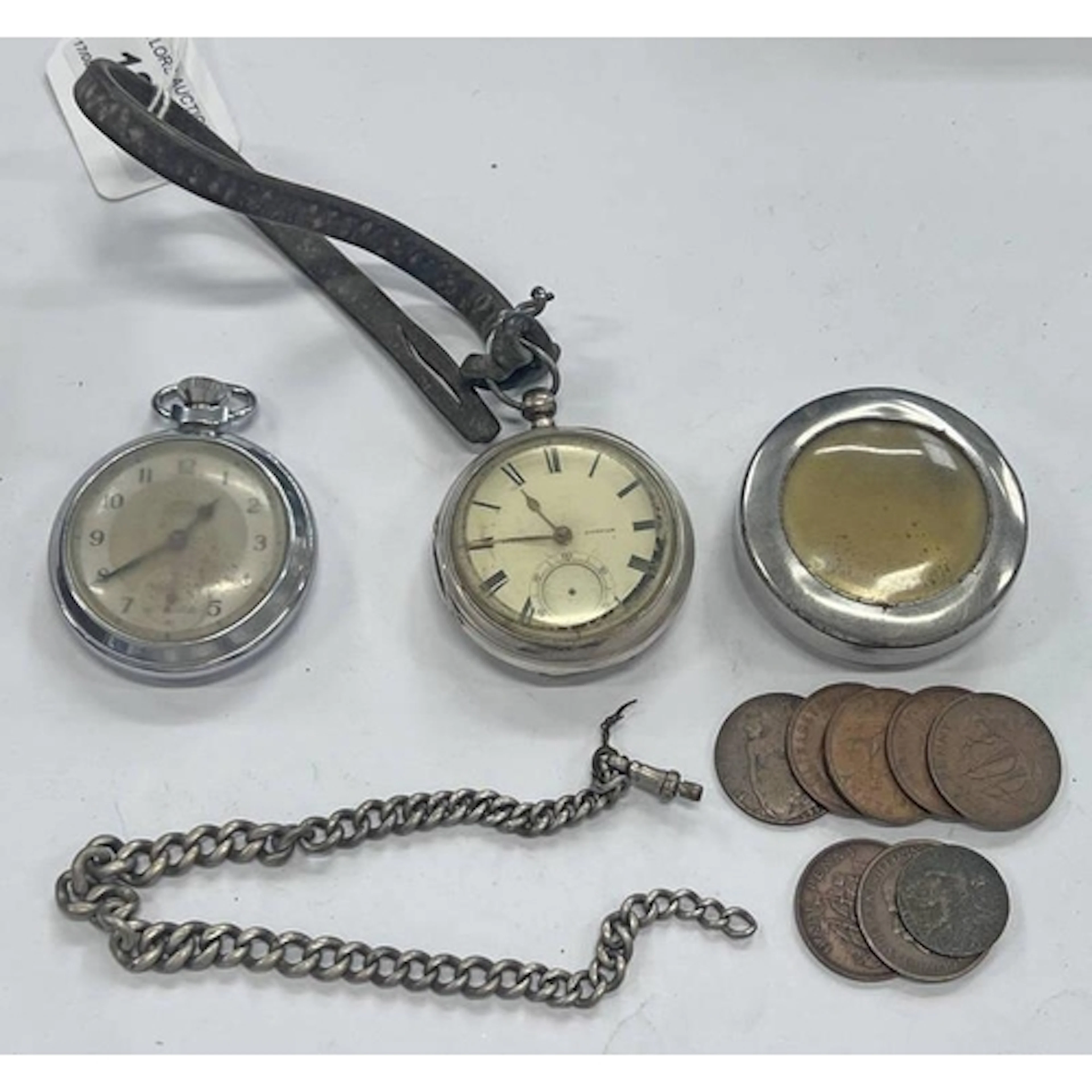 SILVER CASED STRACHAN FORFAR POCKET WATCH, SMITHS EMPIRE POC...