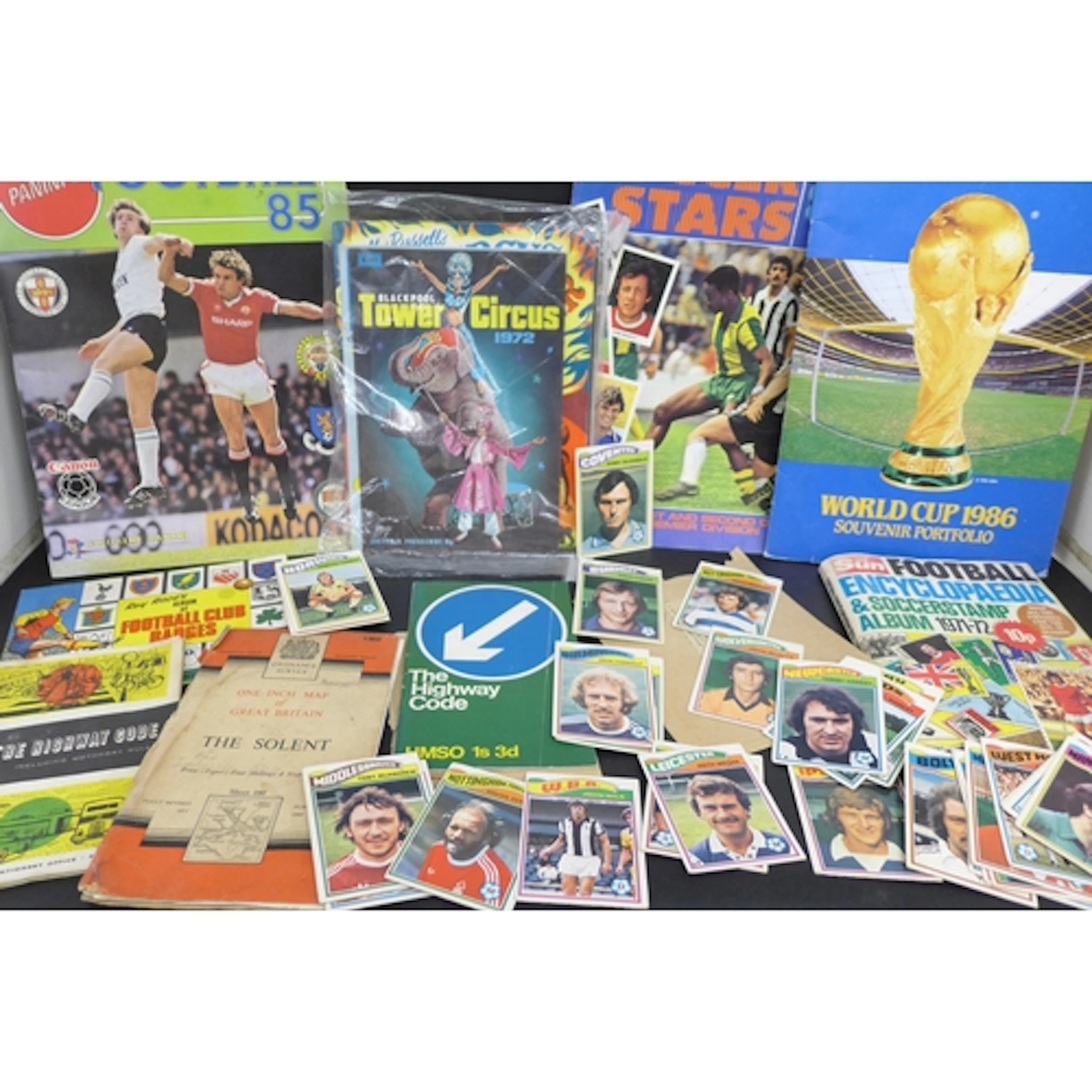 A box of football ephemera / memorabilia including football ...